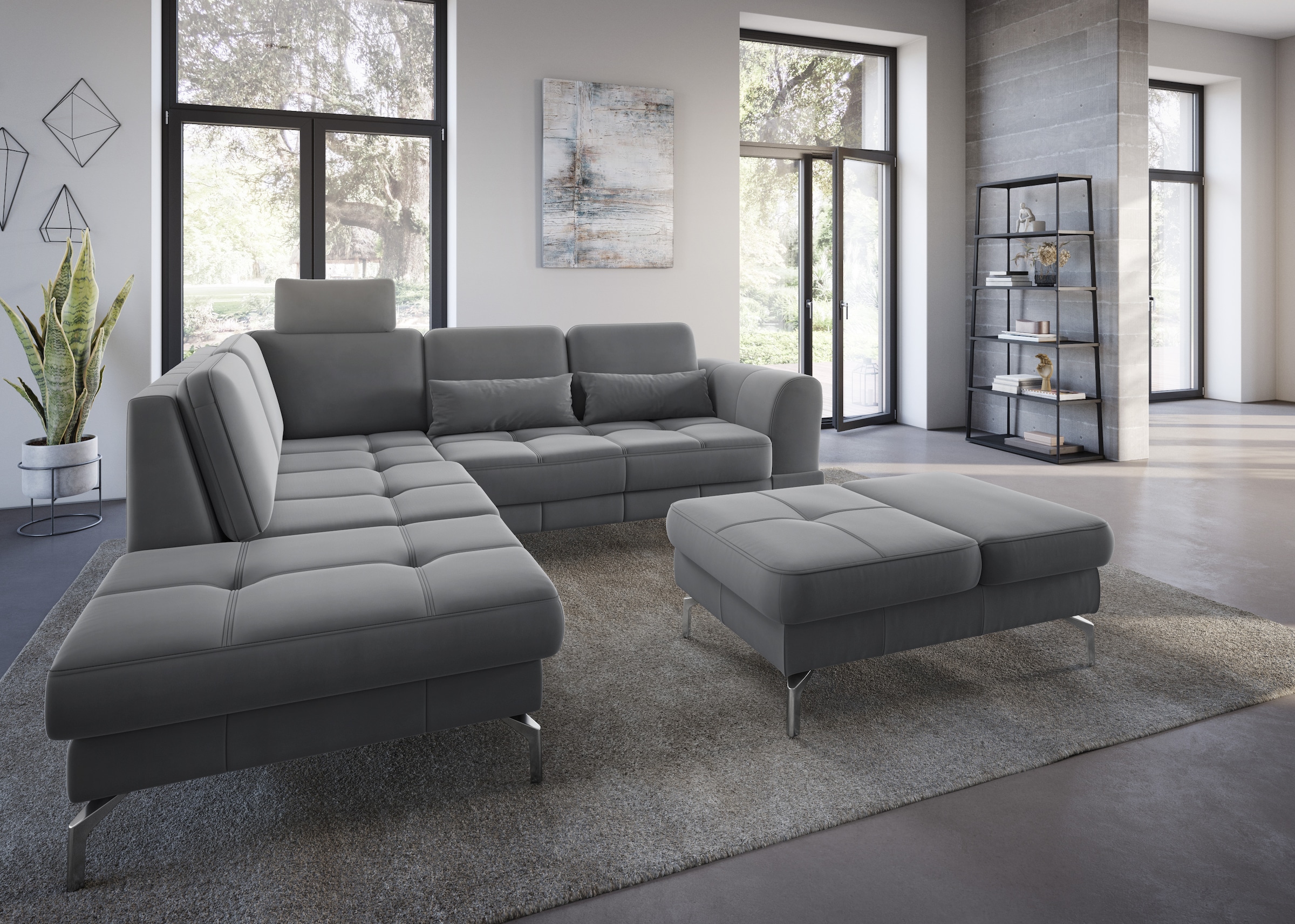 sit&more Hocker »Bendigo«, mit Klappfunktion, Bodenfreiheit 15 cm, wahlweise in 2 Fussfarben