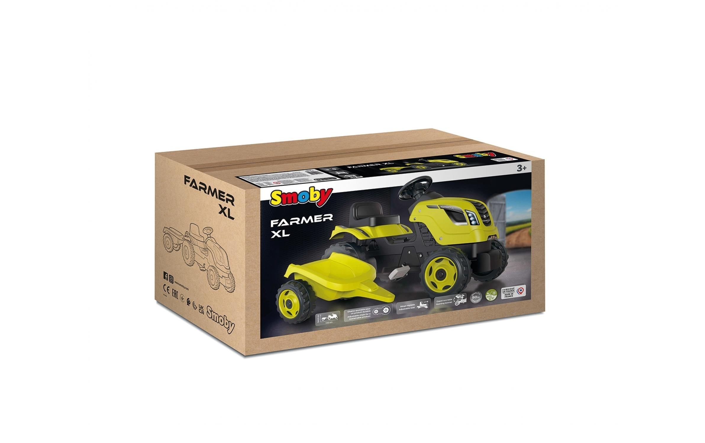 Smoby Rutscherauto »Farmer XL mit Anhänger Grün«