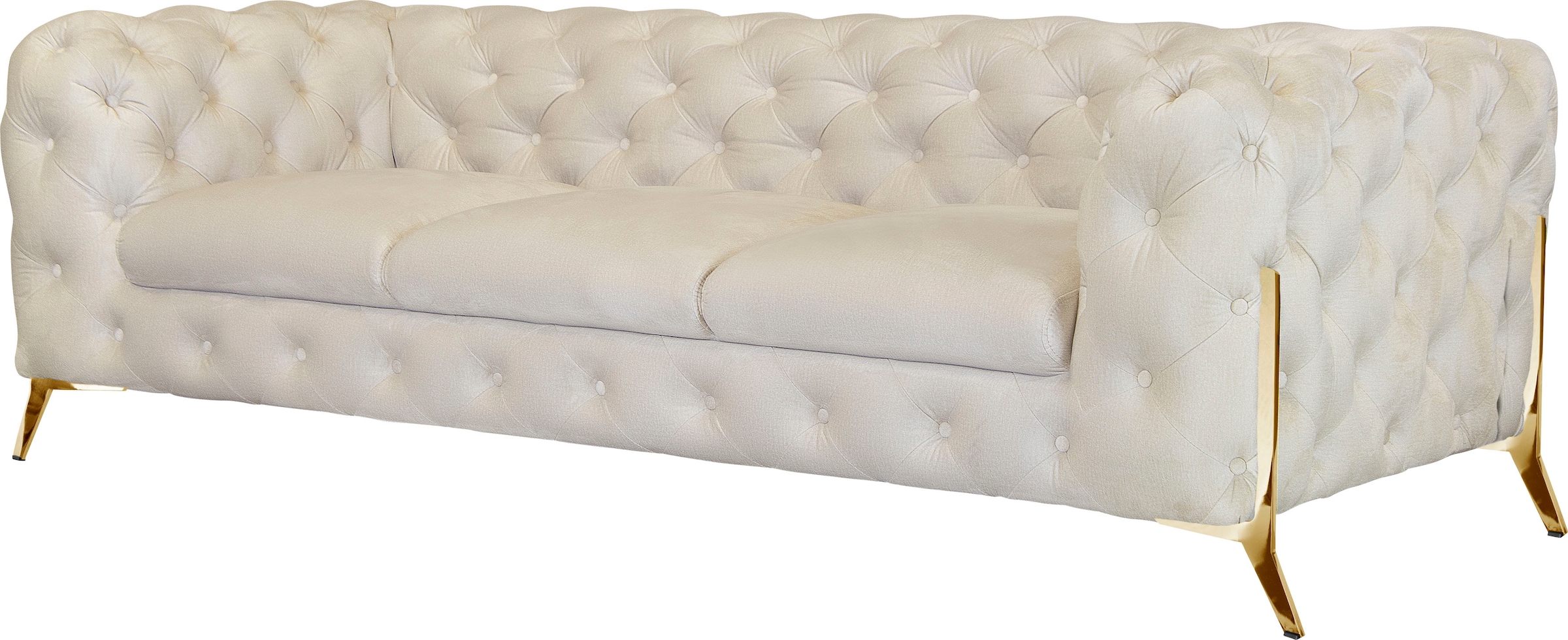 Leonique Chesterfield-Sofa »Amaury«, aufwändige Knopfheftung, moderne Chesterfield Optik, Fussfarbe wählbar
