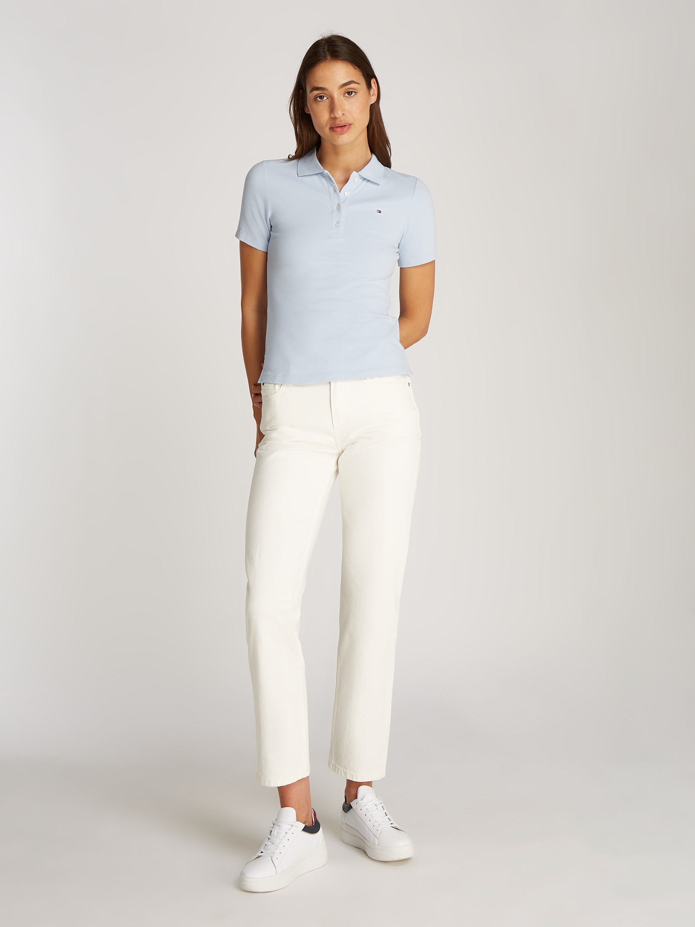 Tommy Hilfiger Poloshirt »1985 Slim Fit Pique Premium«, mit Logostickerei, mit Seitenschlitzen