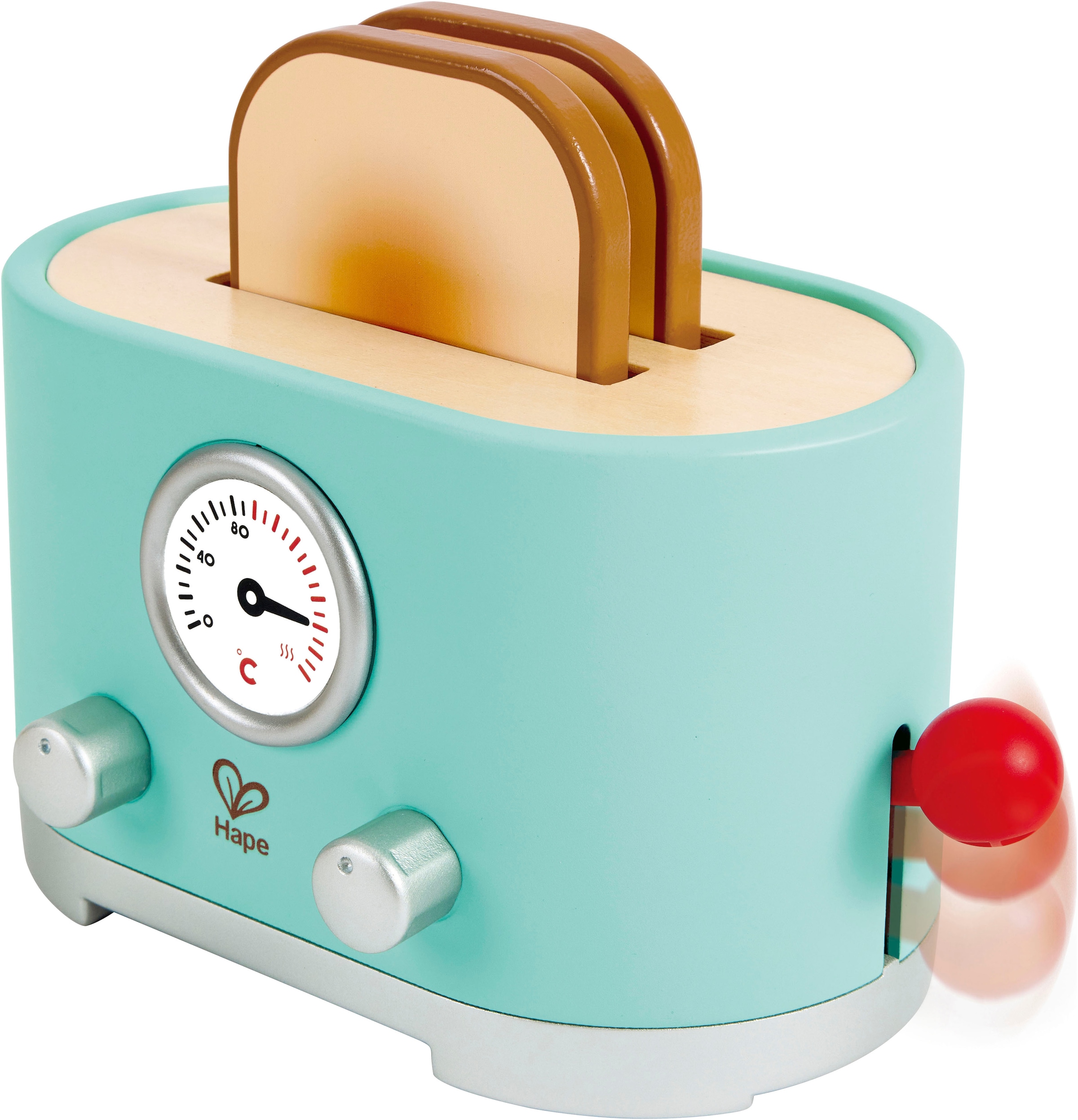 Hape Kinder-Toaster »Kling, Pop-Up-Toaster-Set«, (12 tlg.), aus Holz