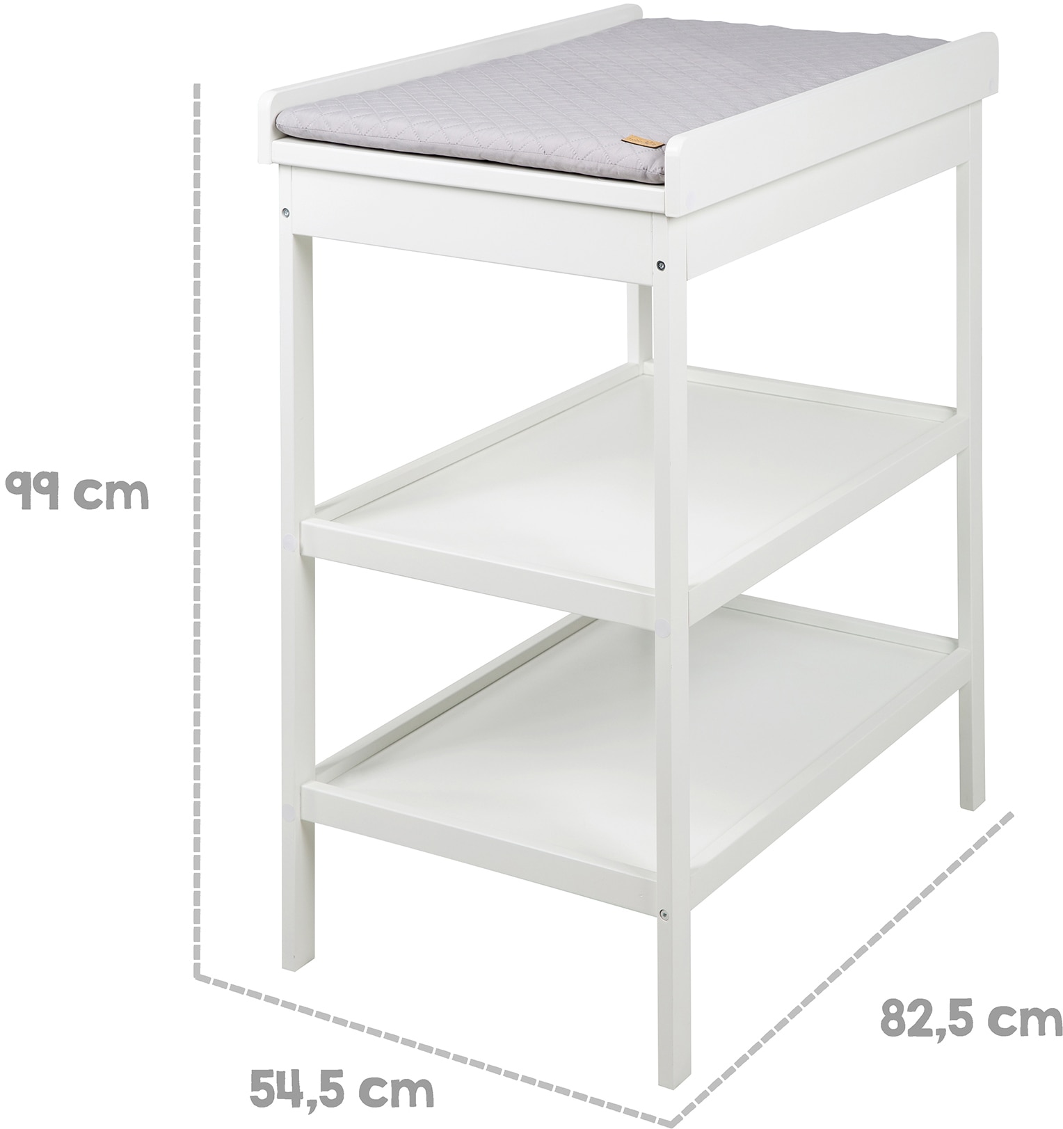 roba® Wickelregal »Style, weiss«, inkl. Wickelauflage, 55 cm