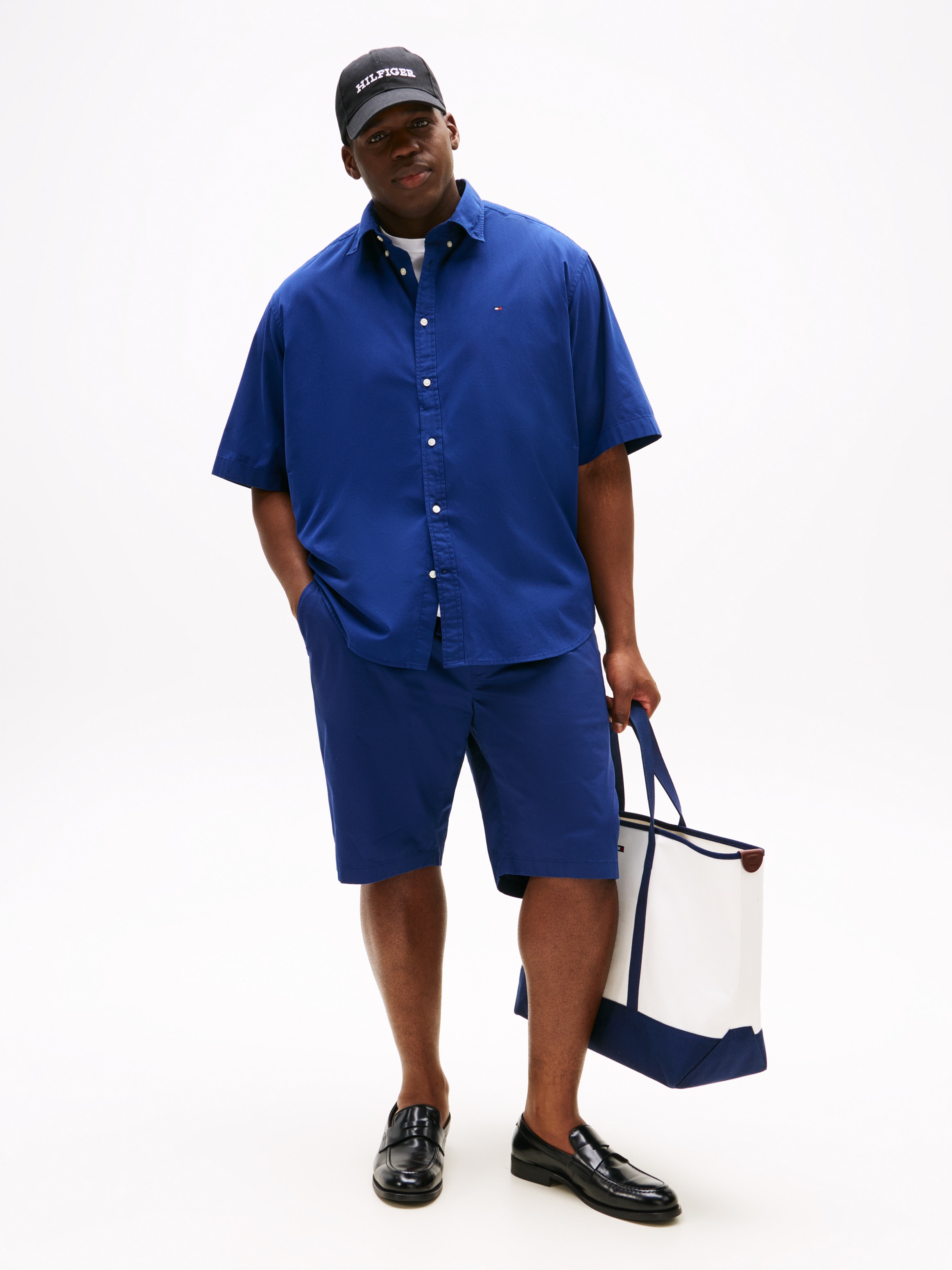 Tommy Hilfiger Big & Tall Kurzarmhemd »BT-FLEX POPLIN SOLID S/S SHIRT-B«, Grosse Grössen