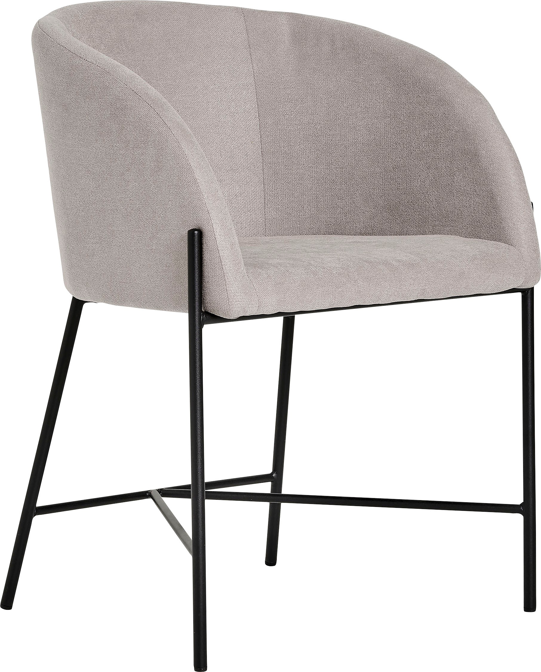 Image of andas Esszimmerstuhl »Melker«, (Spar-Set), 4 St., Polyester, mit einem robustem Metallgestell, mit einem pflegeleichten Feinstruktur Bezug, Sitzhöhe 47 cm bei Ackermann Versand Schweiz