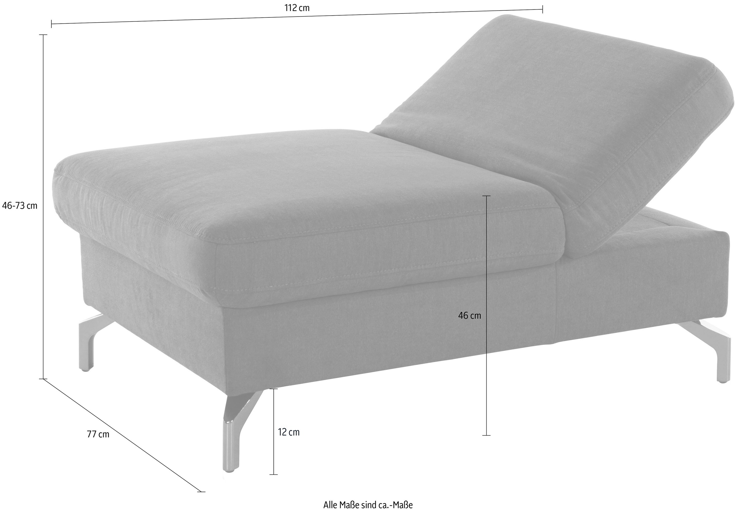 sit&more Hocker »Brisbane« Fusshöhe 12 cm, mit Federkern und Klappfunktion