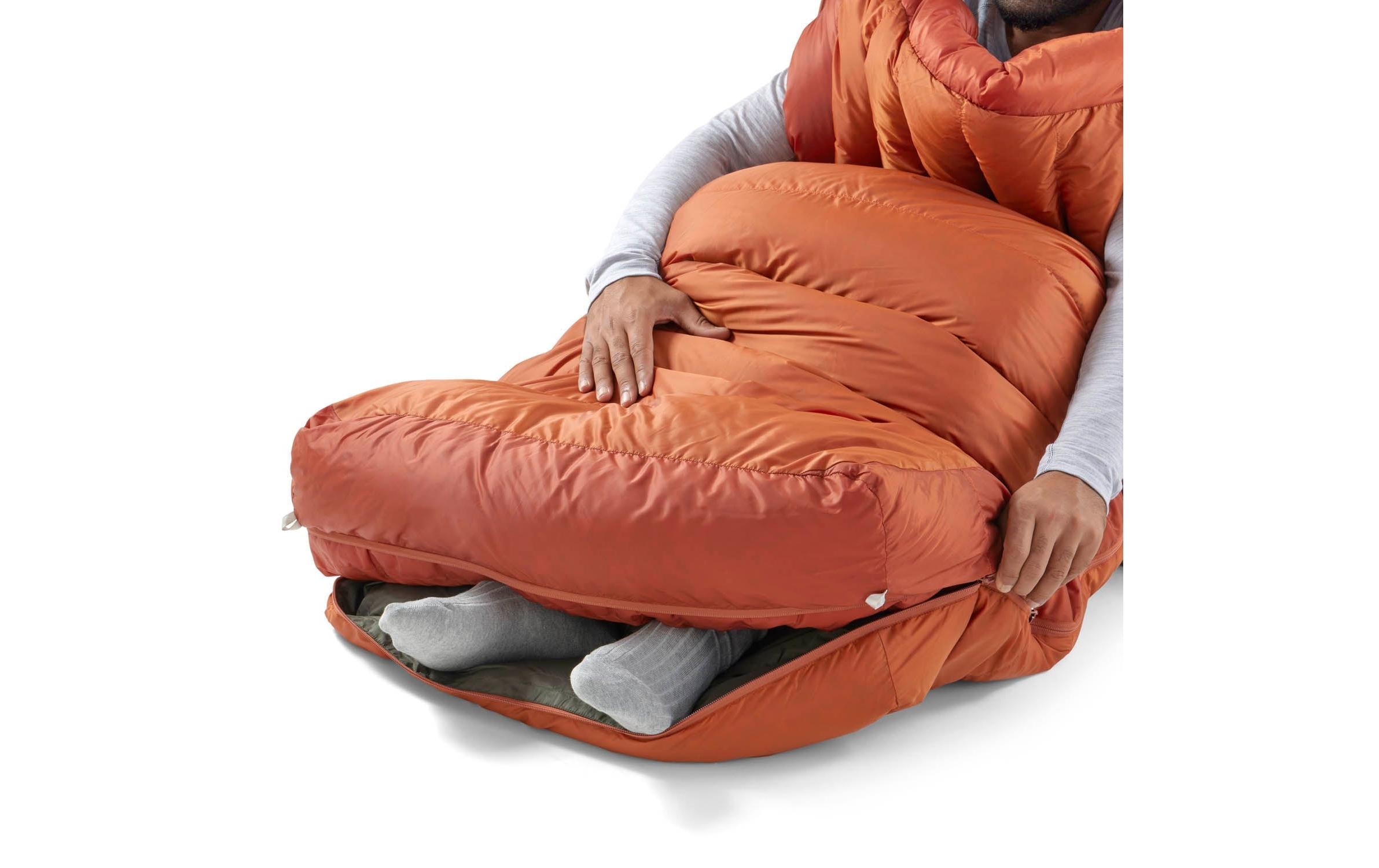 sea to summit Sac de couchage »Basecamp Down Sleeping Bag R, Bombay Brown« Geräumiger Daunenschlafsack für Camping und Winterabenteuer