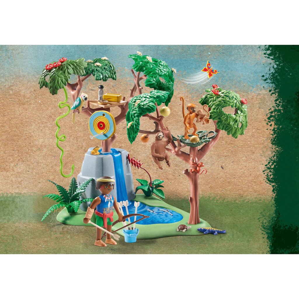 Playmobil® Konstruktions-Spielset »Tropischer Dschungel-Spielplatz (71142), Wiltopia«, (138 St.), teilweise aus recyceltem Material; Made in Germany