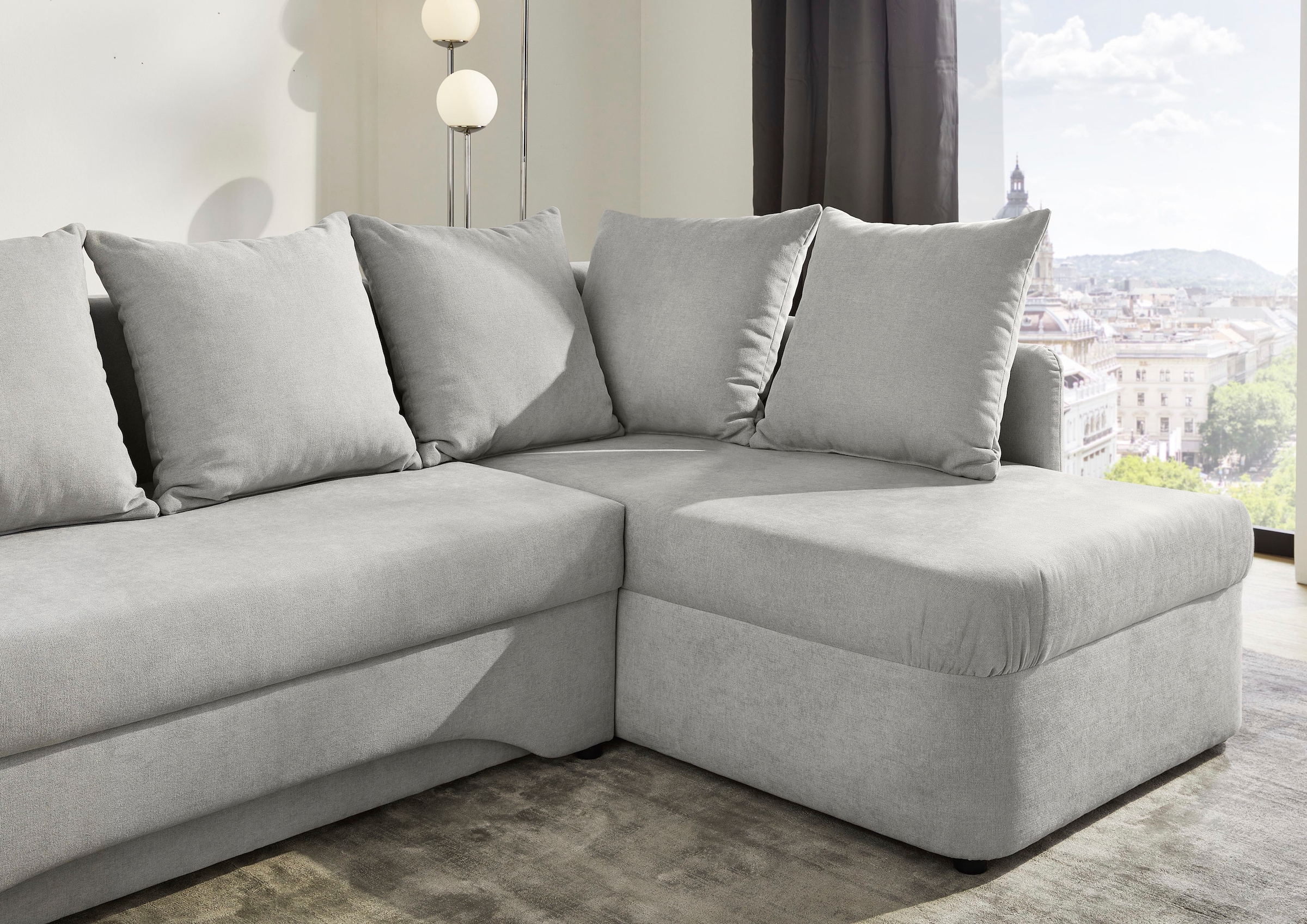 Jockenhöfer Gruppe Canapé d'angle »Nivaris L-Form, B: 197 cm« avec fonction couchage & coffre de lit, notre prix permanent le plus bas