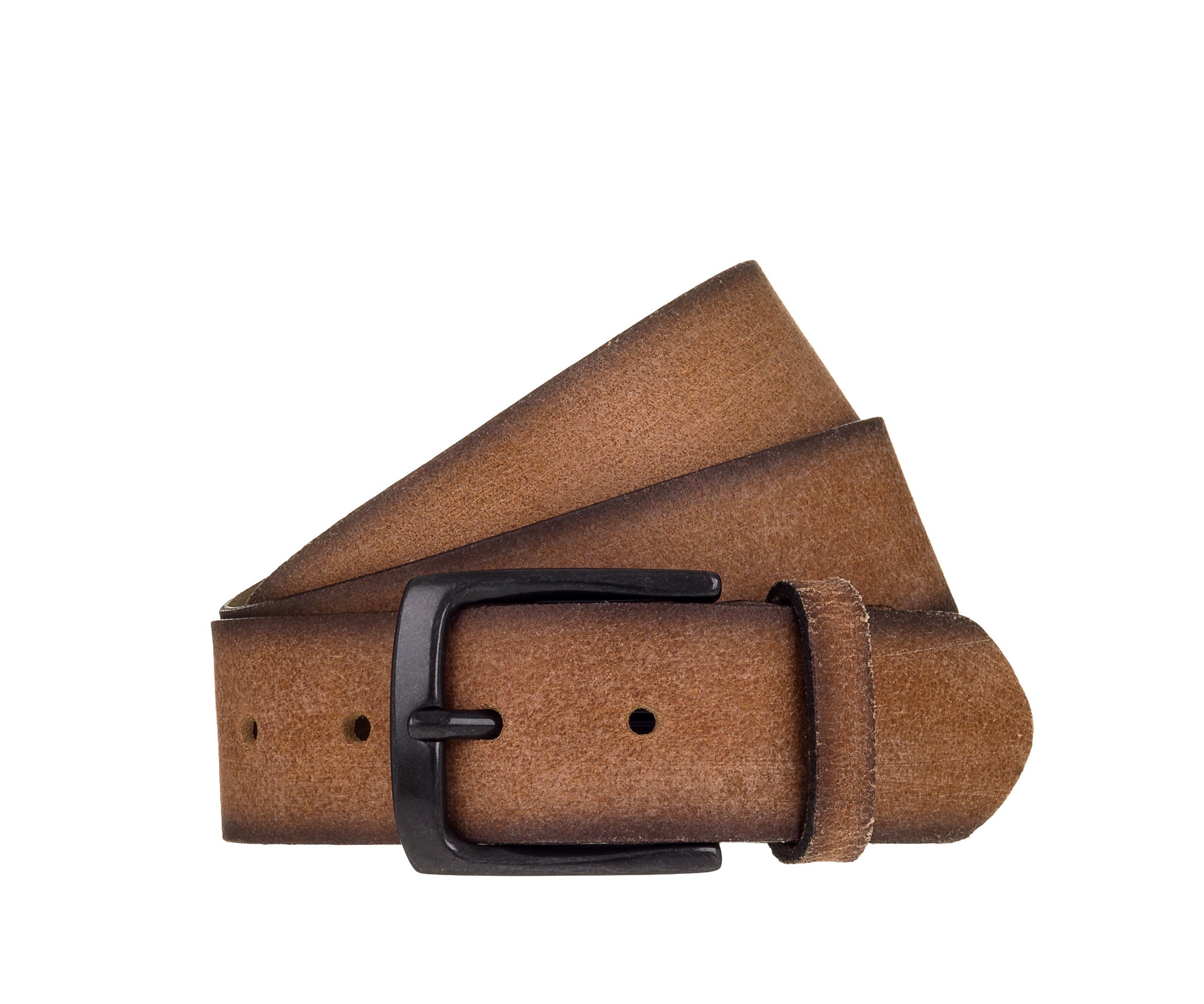 Image of MUSTANG Ledergürtel Vollrindleder in Antik-Optik, Dornschnalle, 4 cm breit