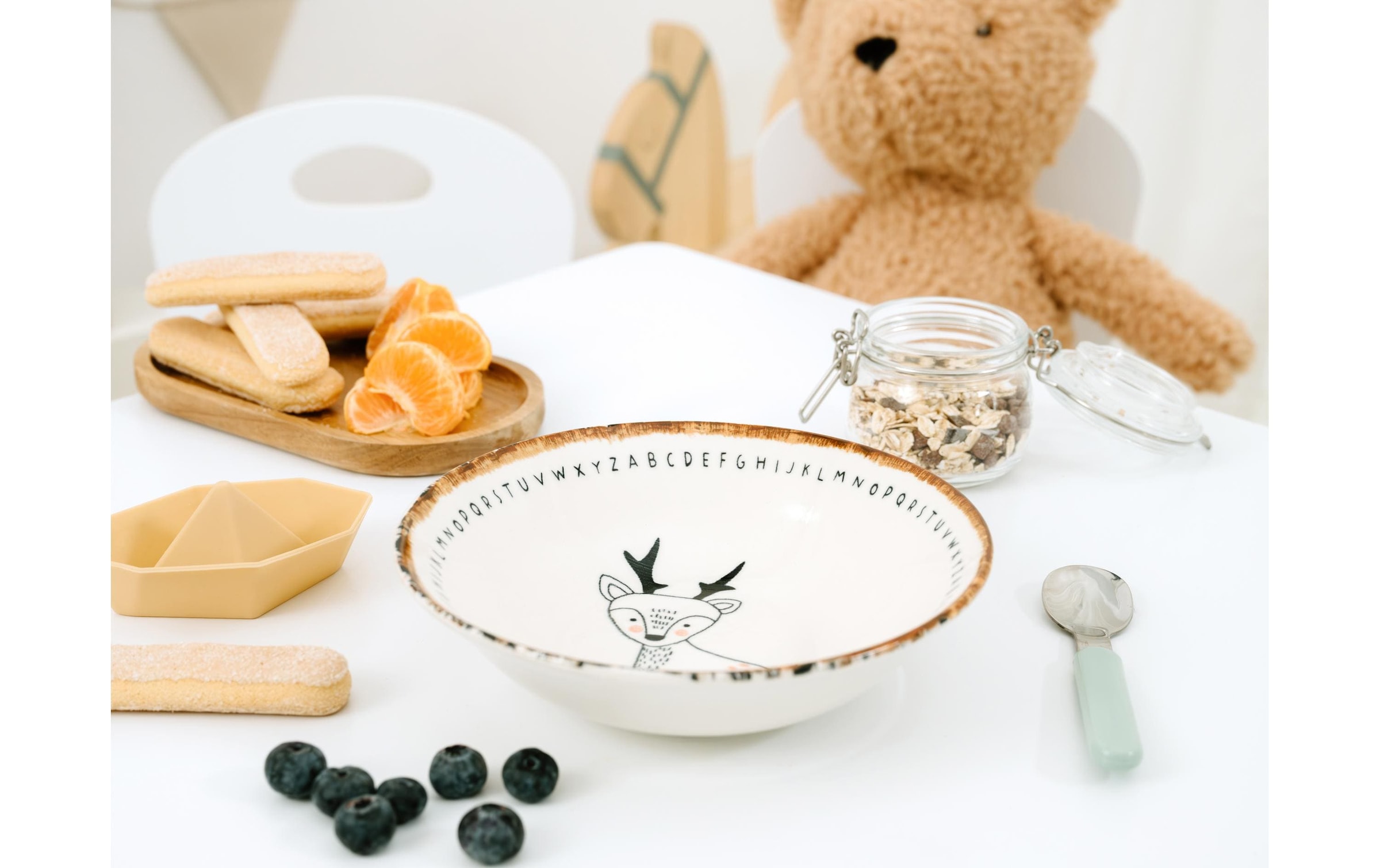 CreaTable Set de vaisselle pour enfants »Freunde des Waldes Set Steinzeug«