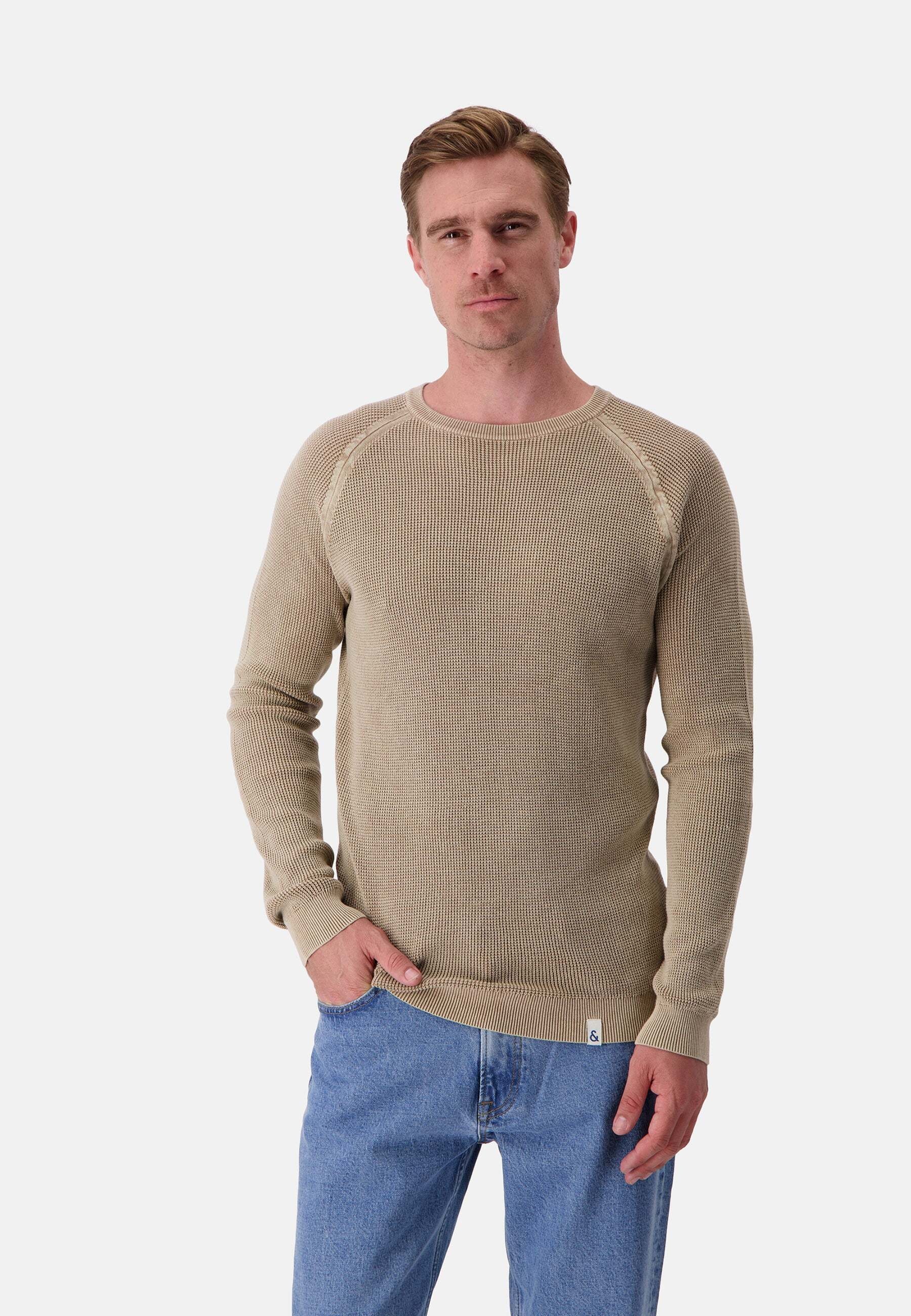 colours & sons Strickpullover »colours & sons Pullover Roundneck-Washed«