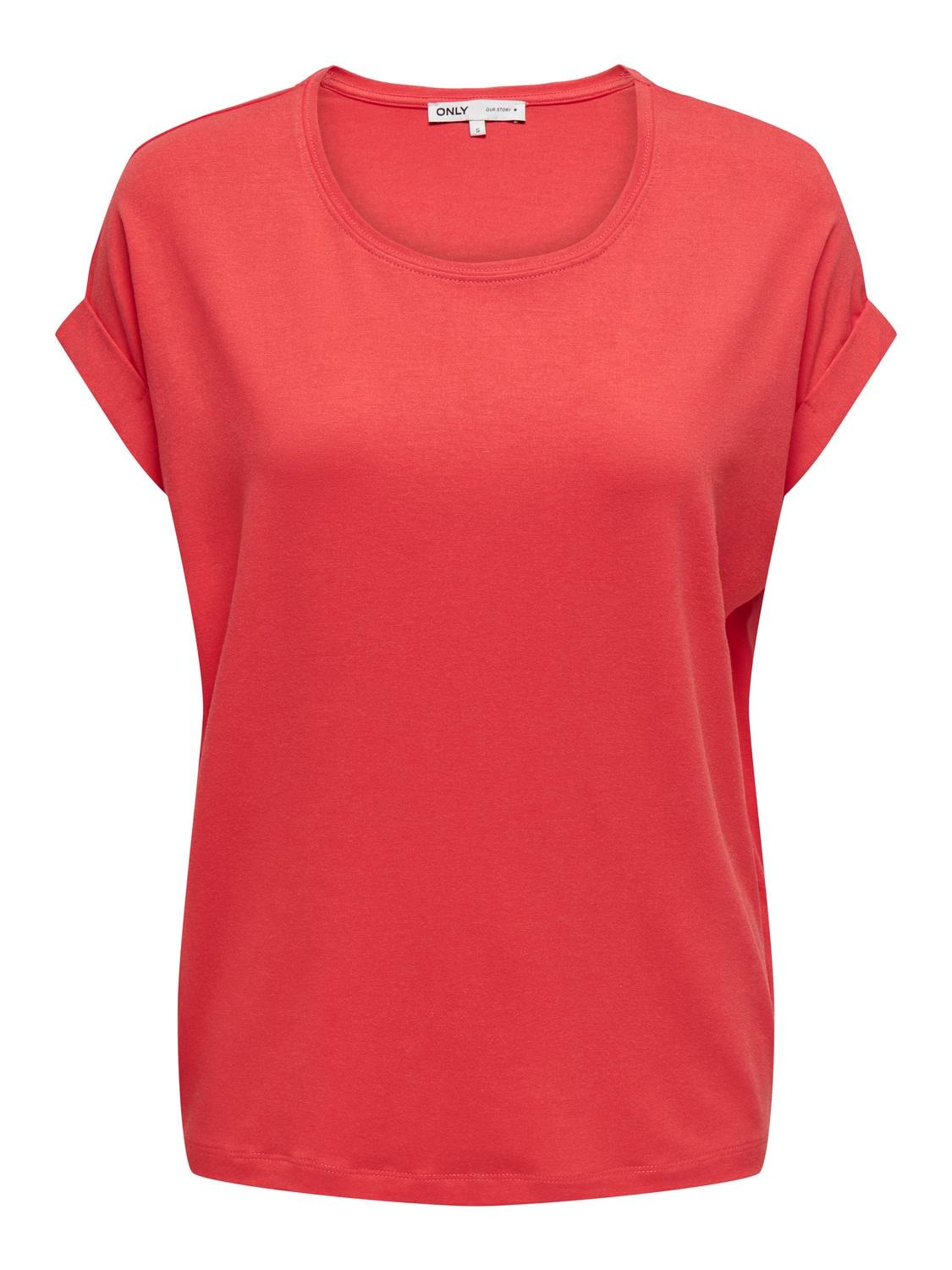 ONLY T-Shirt »ONLMOSTER S/S O-NECK TOP NOOS JRS«, mit Aufschlag am Arm
