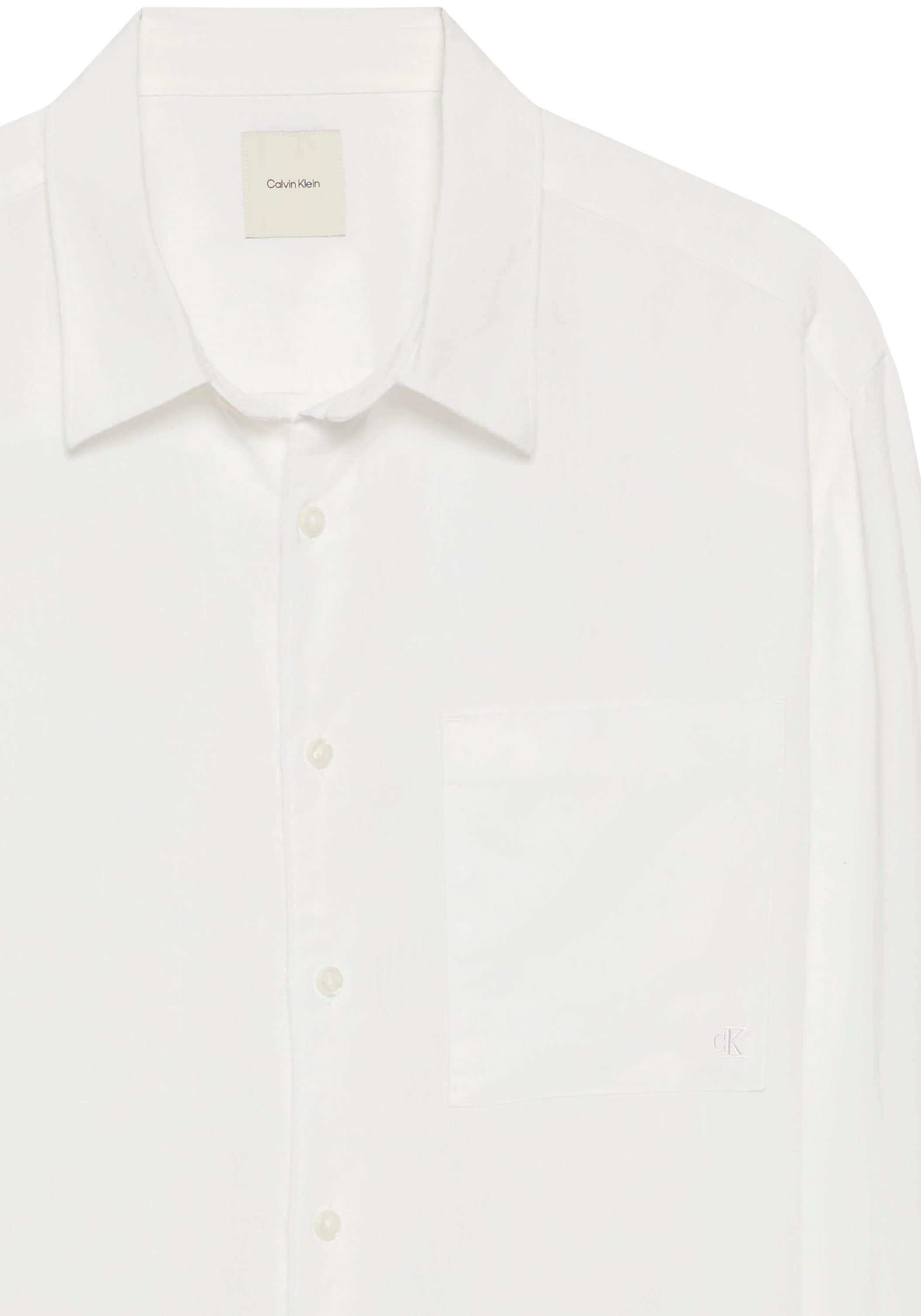 Calvin Klein Chemise en lin »SOLID LINEN CLASSIC« col Kent, coupe régulière, mélange lin-viscose