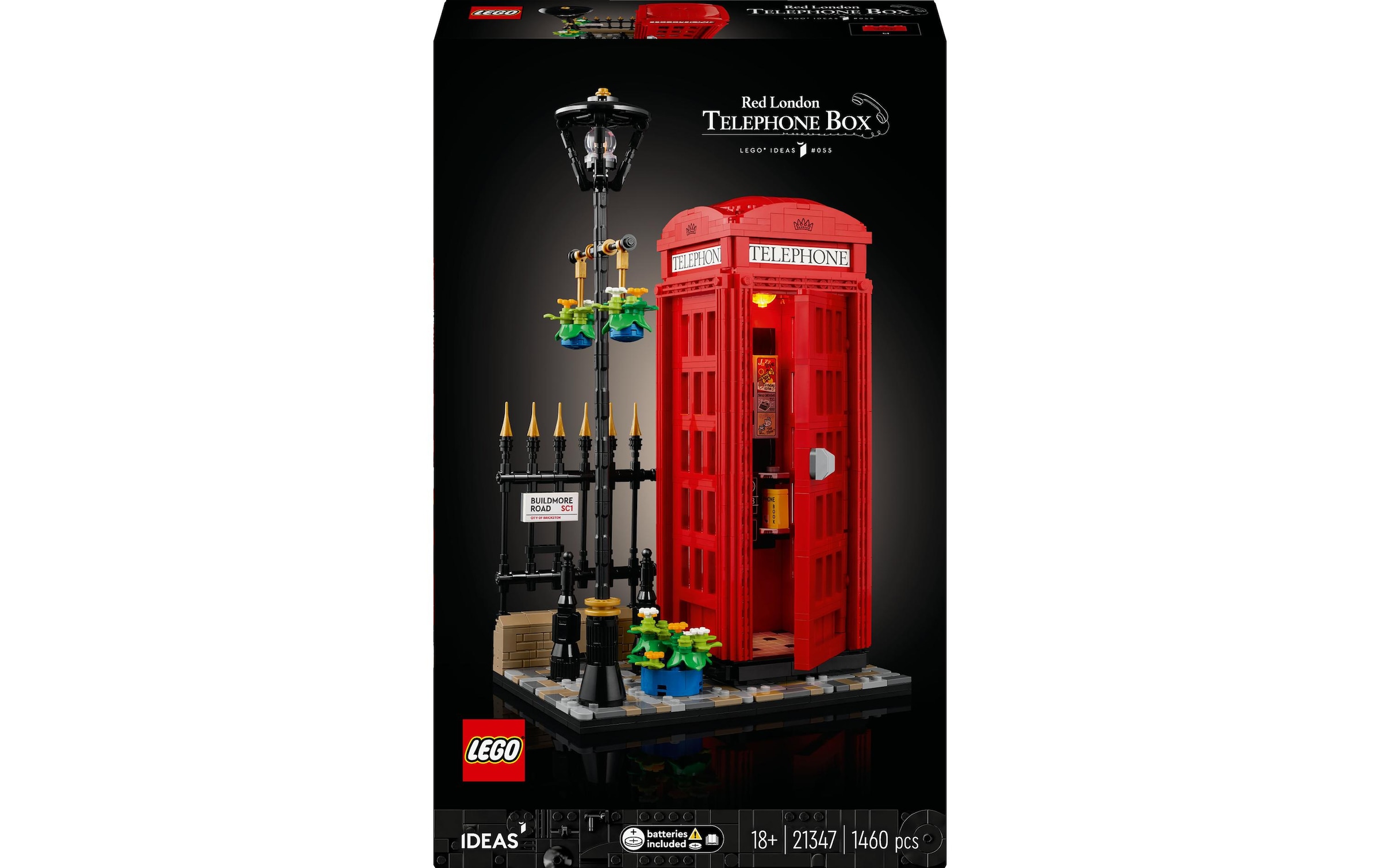 Spielbausteine »Ideas Rote Londoner Telefonzelle 21347«, (1460 St.)