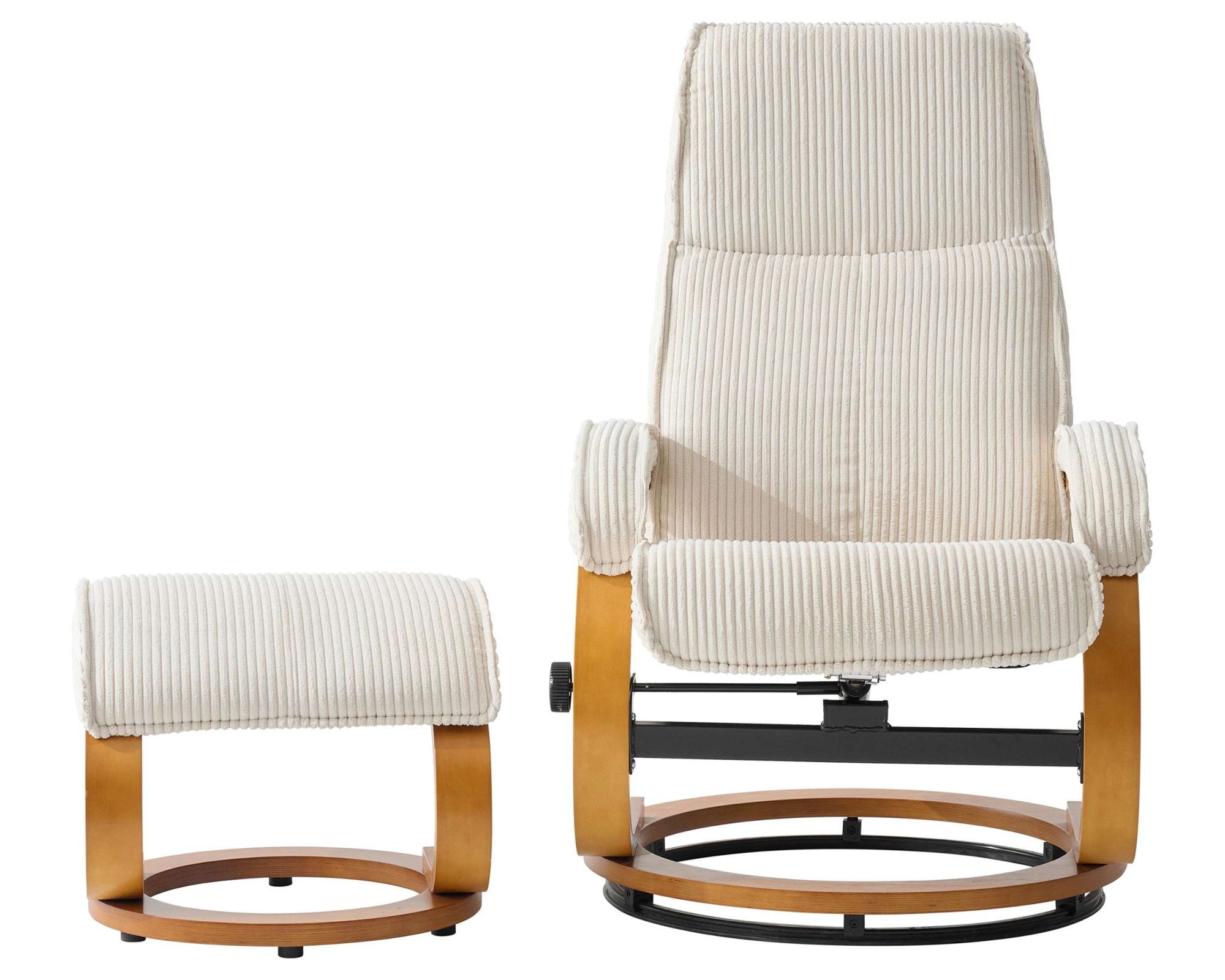 Home affaire Relaxsessel »mit Hocker PARIS neu: Cord - OTTO. Verlässliche Qualität.« bestehend aus Sessel und Hocker,  manuelle Relaxfunktion mit Drehfunktion, neu: Cord-Bezug