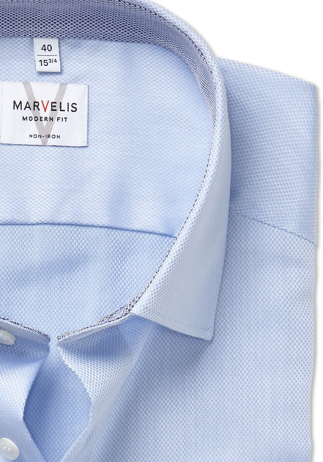 MARVELIS Langarmhemd Businesshemd, modern fit, bügelfrei