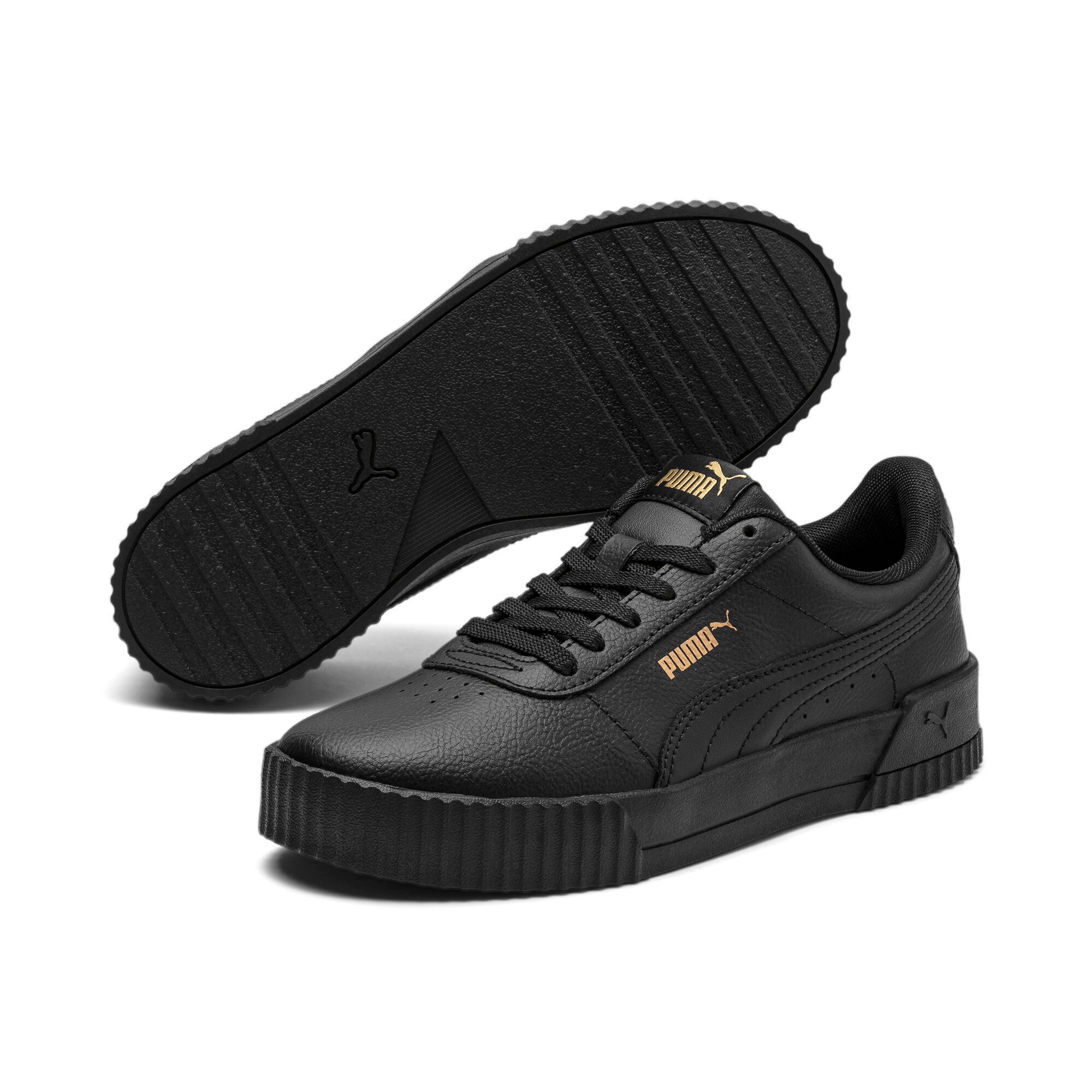 Image of PUMA Sneaker "CARINA L" mit perforierten Details, rutschfeste Gummilaufsohle