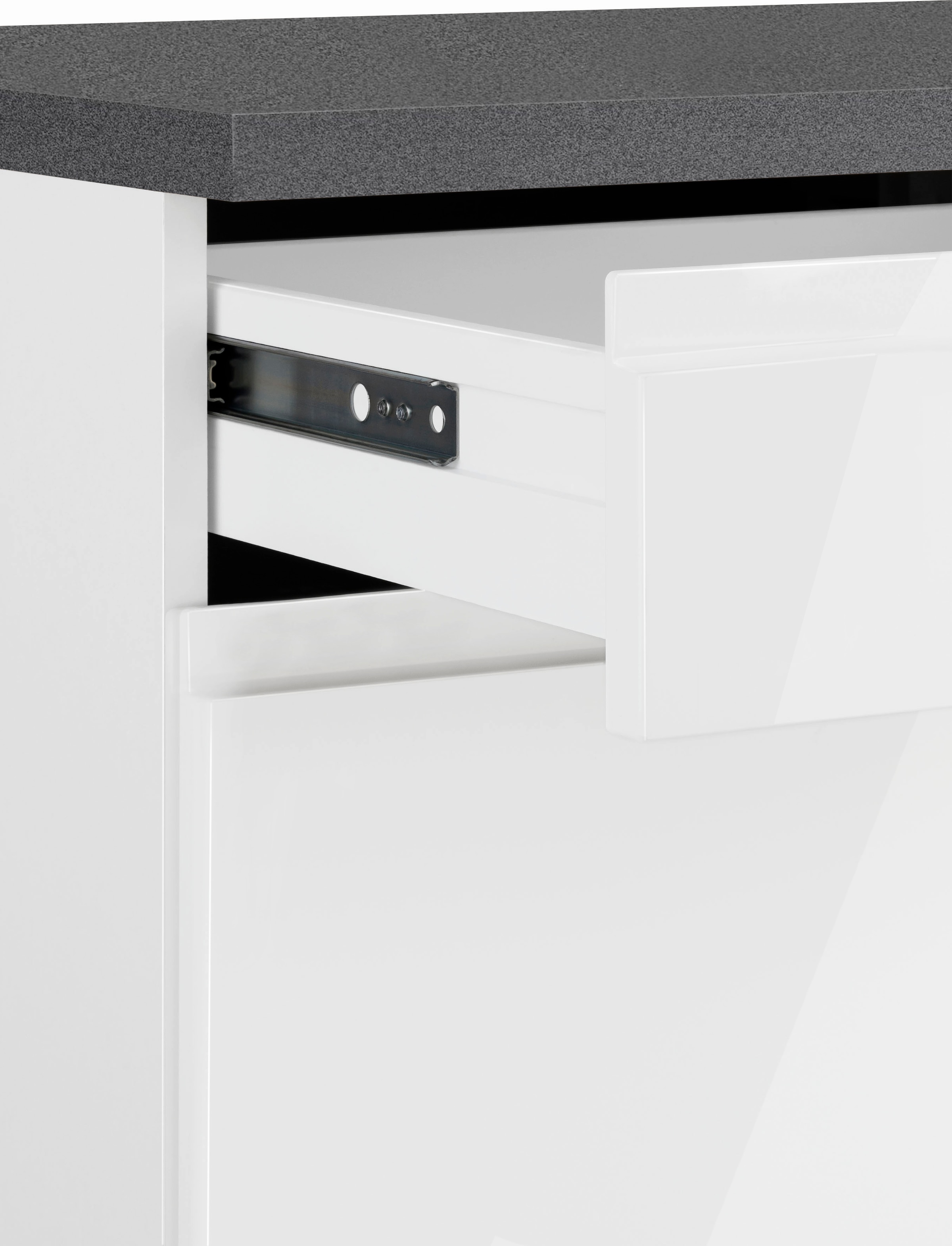 KOCHSTATION Armoire basse »KS-Virginia,neu in verbesserter Ausführung« Rangement, Softclose,  largeur 150 cm, 3 portes, fonction soft-close