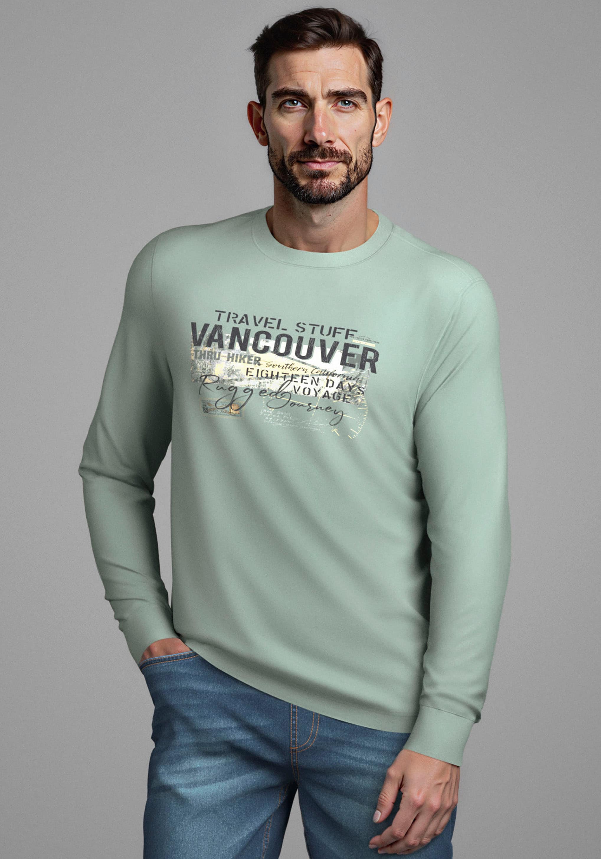 Image of Mans World Rundhalsshirt "Neue Kollektion" mit Print