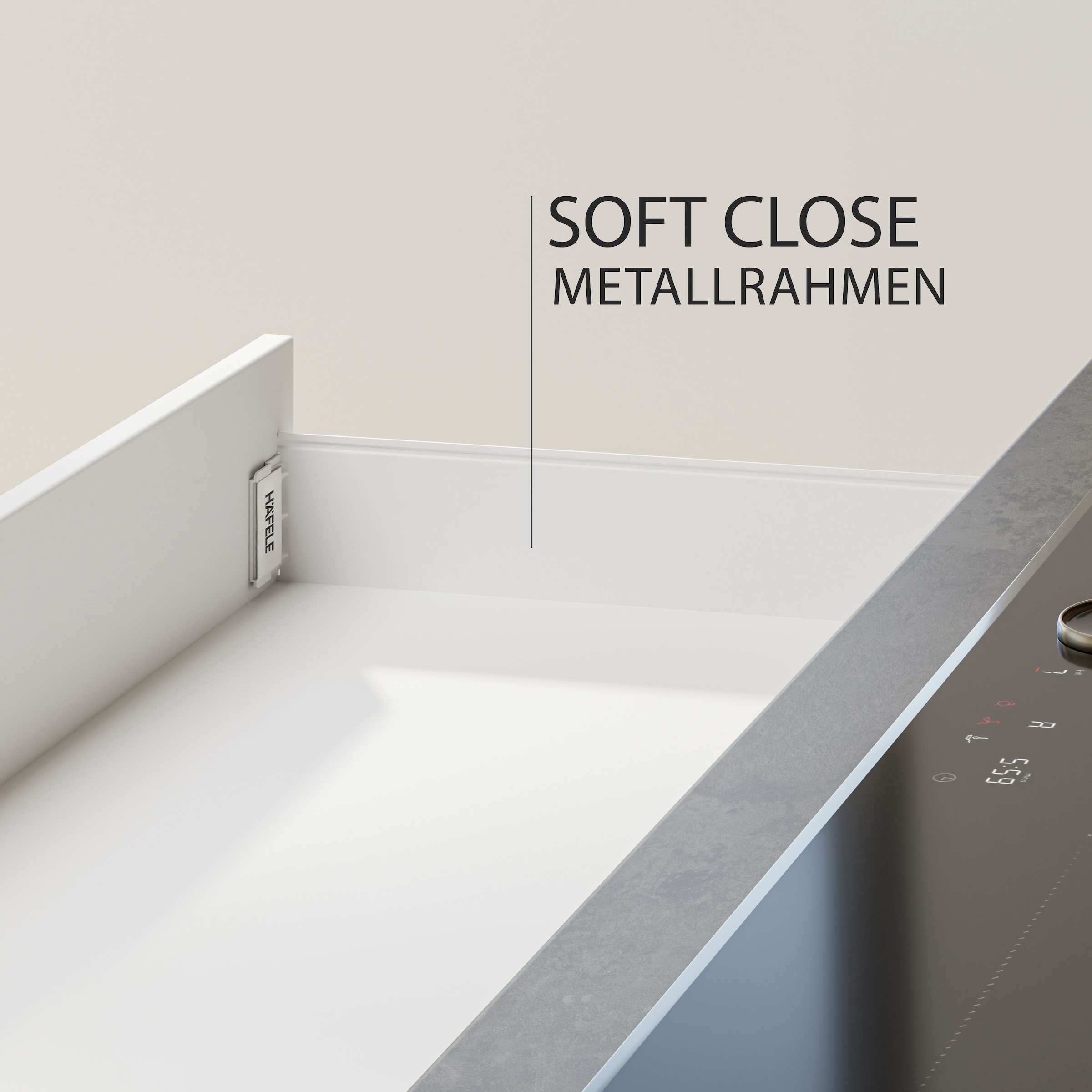 KOCHSTATION Kitchenette »KS-Nova« Largeur 220 cm, au choix avec appareils Hanseatic-E