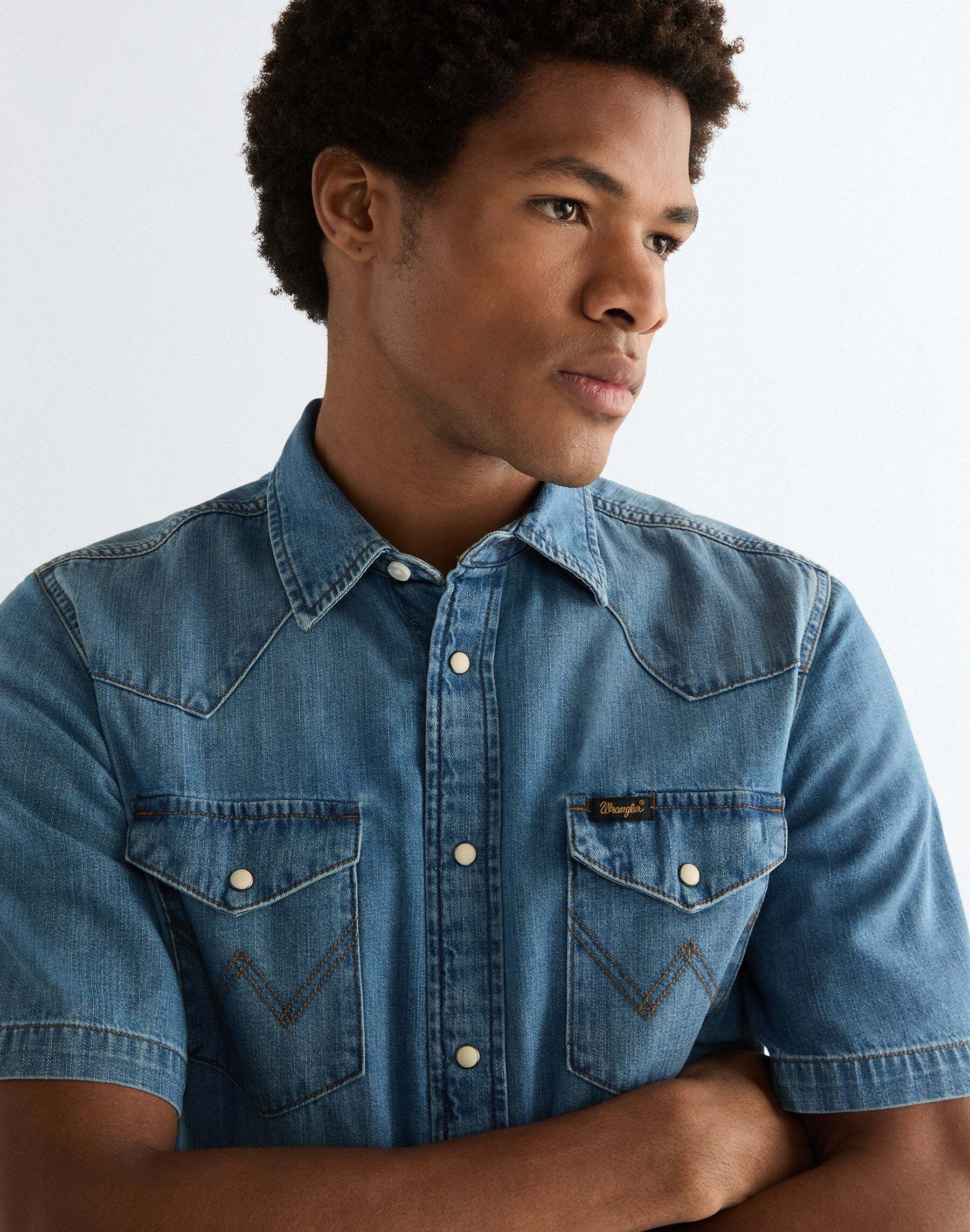 Wrangler Jeanshemd »WRANGLER Jeanshemd Shortsleeve Western«