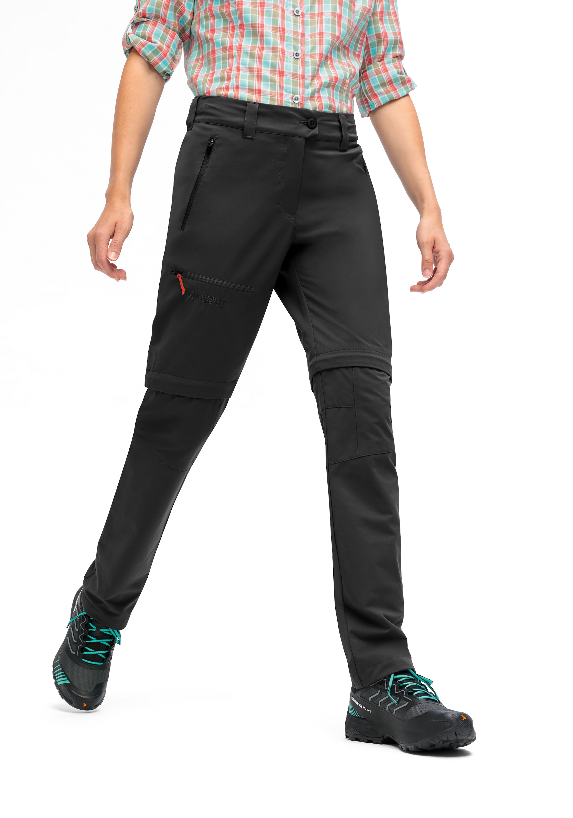 Maier Sports Outdoorhose »Nata Zip Loop«, Damen Wanderhose, Zip-Off Funktionshose, 3 Taschen, Regular Fit