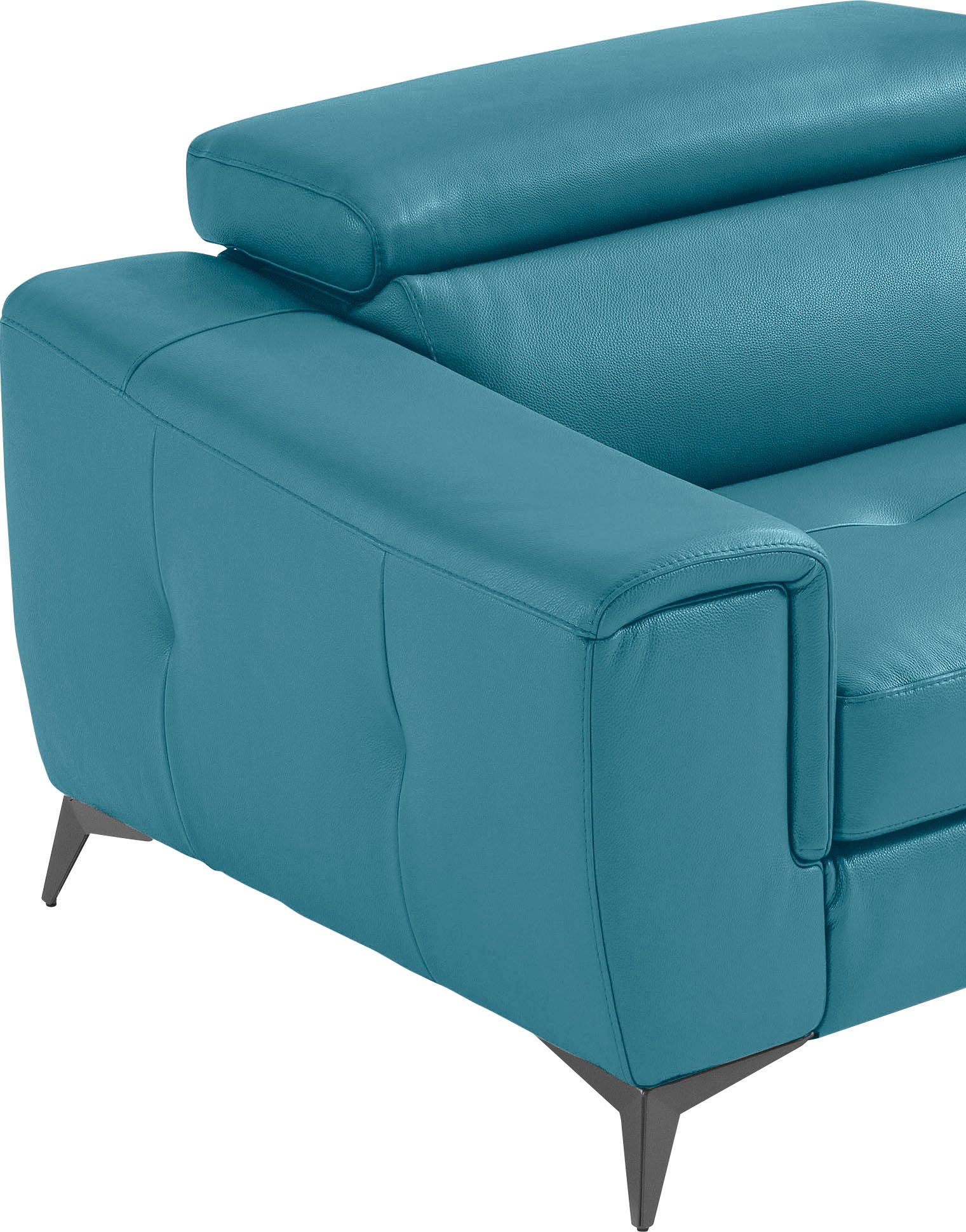 Egoitaliano 2,5-Sitzer »Francine, Designsofa, Loungesofa«, Kopfteile manuell verstellbar, mit edlen Metallfüssen