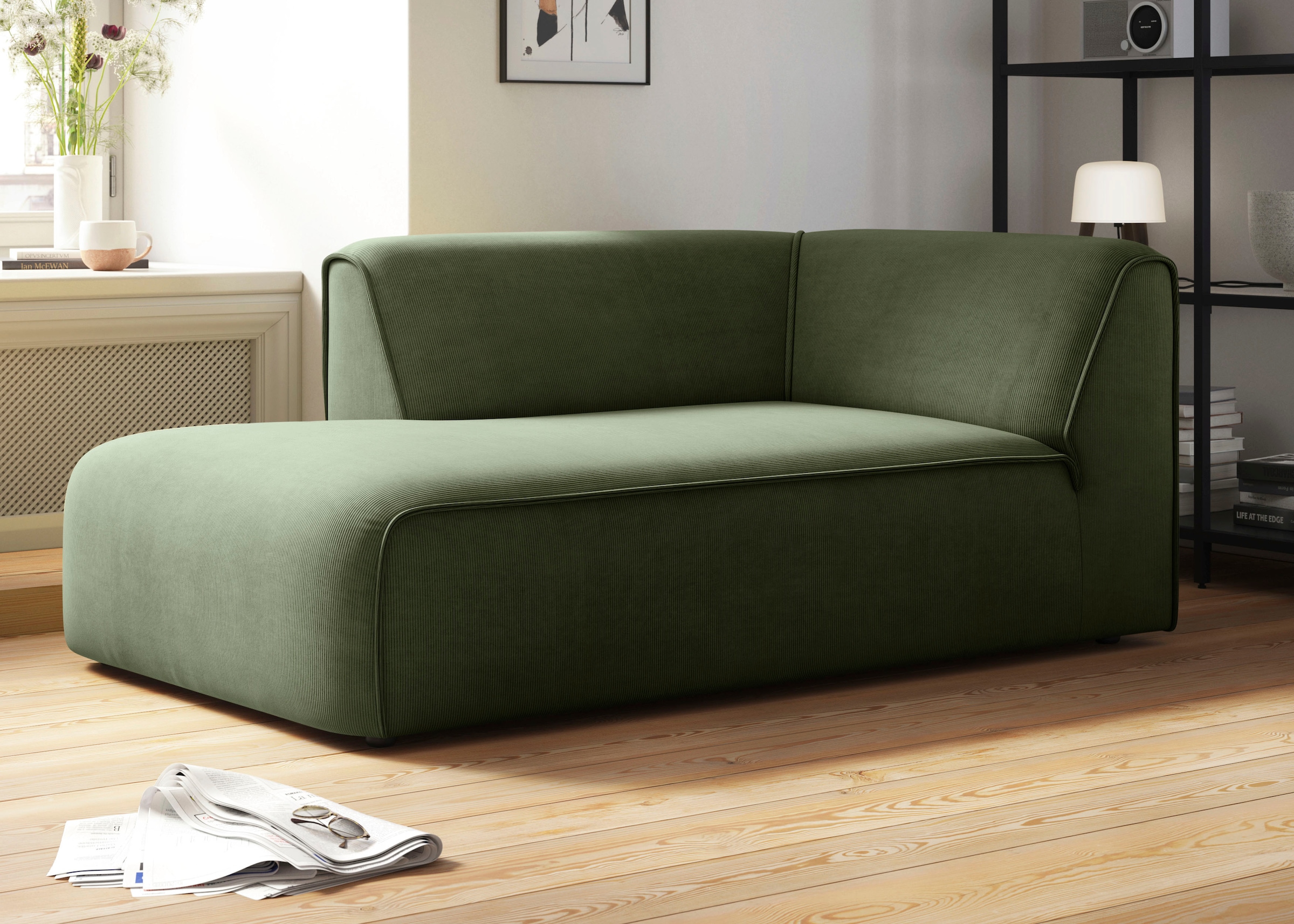 RAUM.ID Ottomane »Merid Chaiselongue, Masse B/T/H: 100/162/70 cm«, als Modul oder separat verwendbar, für individuelle Zusammenstellung