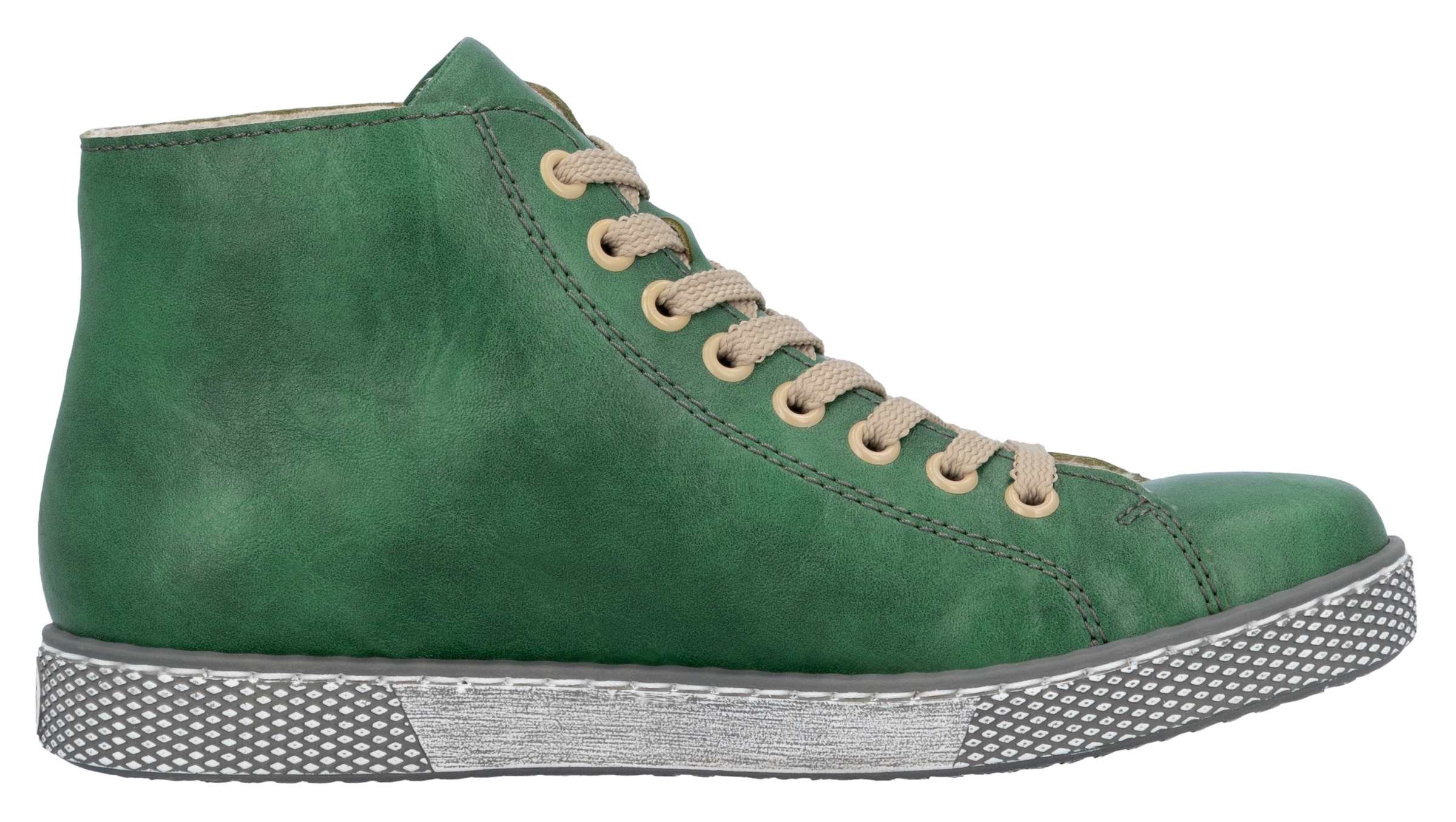 Rieker Schnürboots, Schnürstiefelette, Casual-Boots mit Reissverschluss aussen