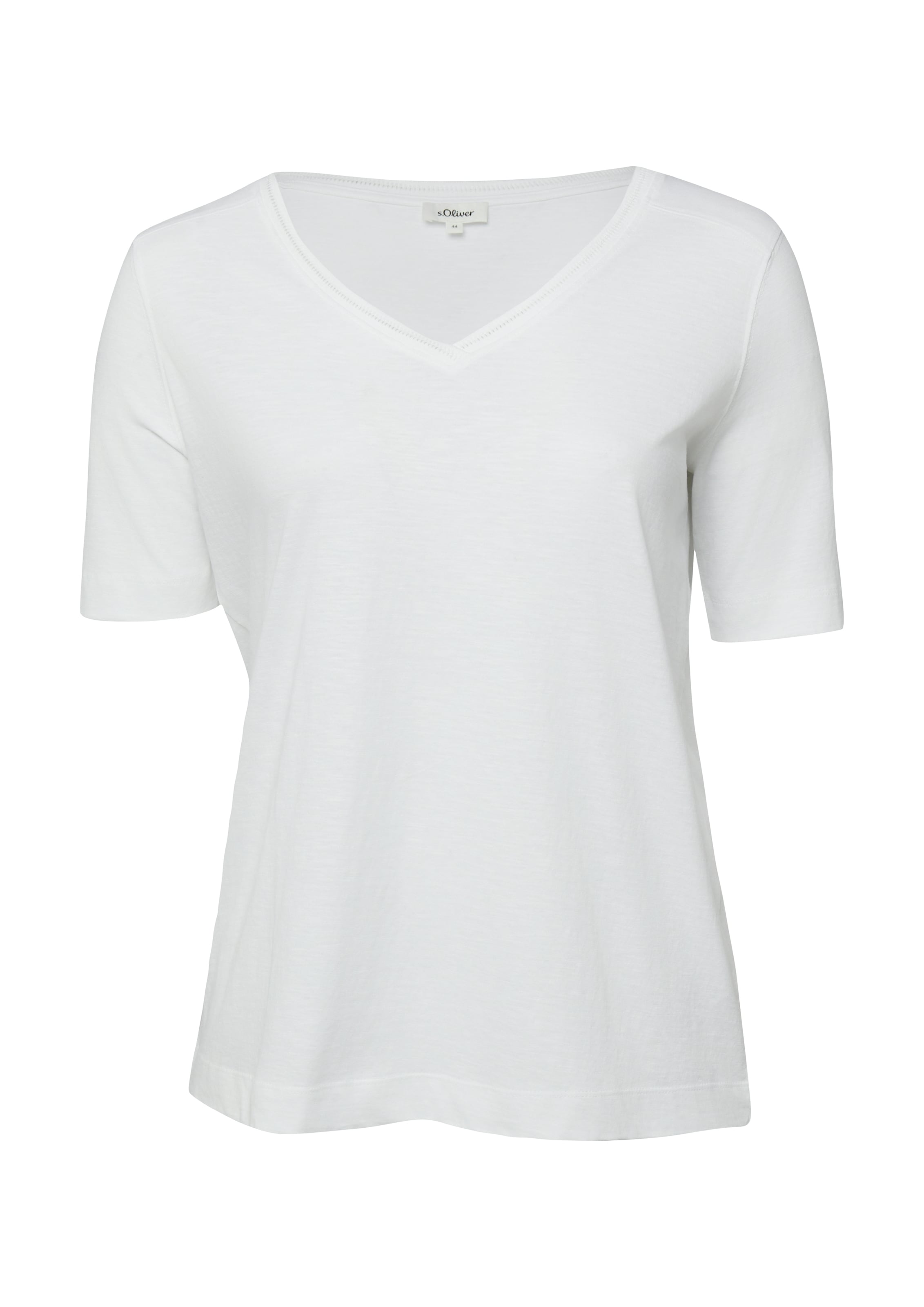 s.Oliver CURVE V-Shirt Sommershirt aus reiner Baumwolle/Grosse Grössen