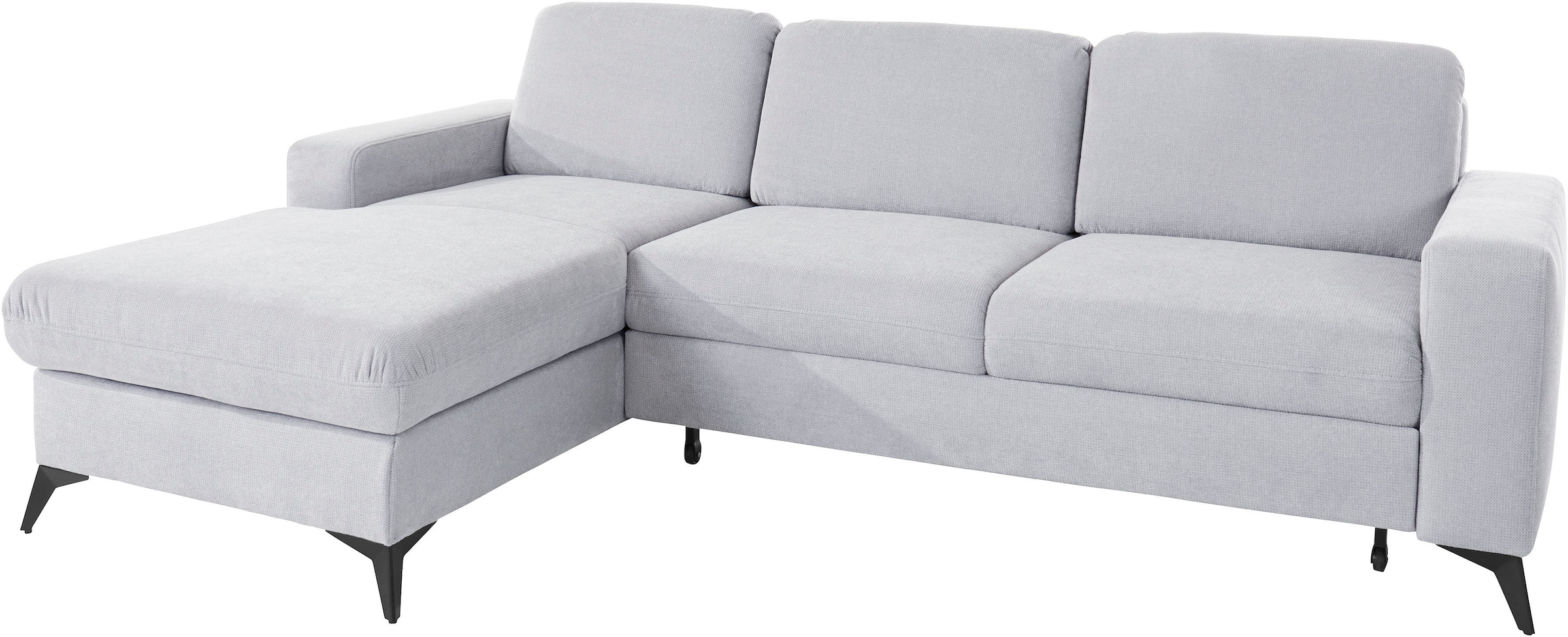 Places of Style Ecksofa »Lolland L-Form«, Wahlweise mit Bettfunktion und Bettkasten, Federkern