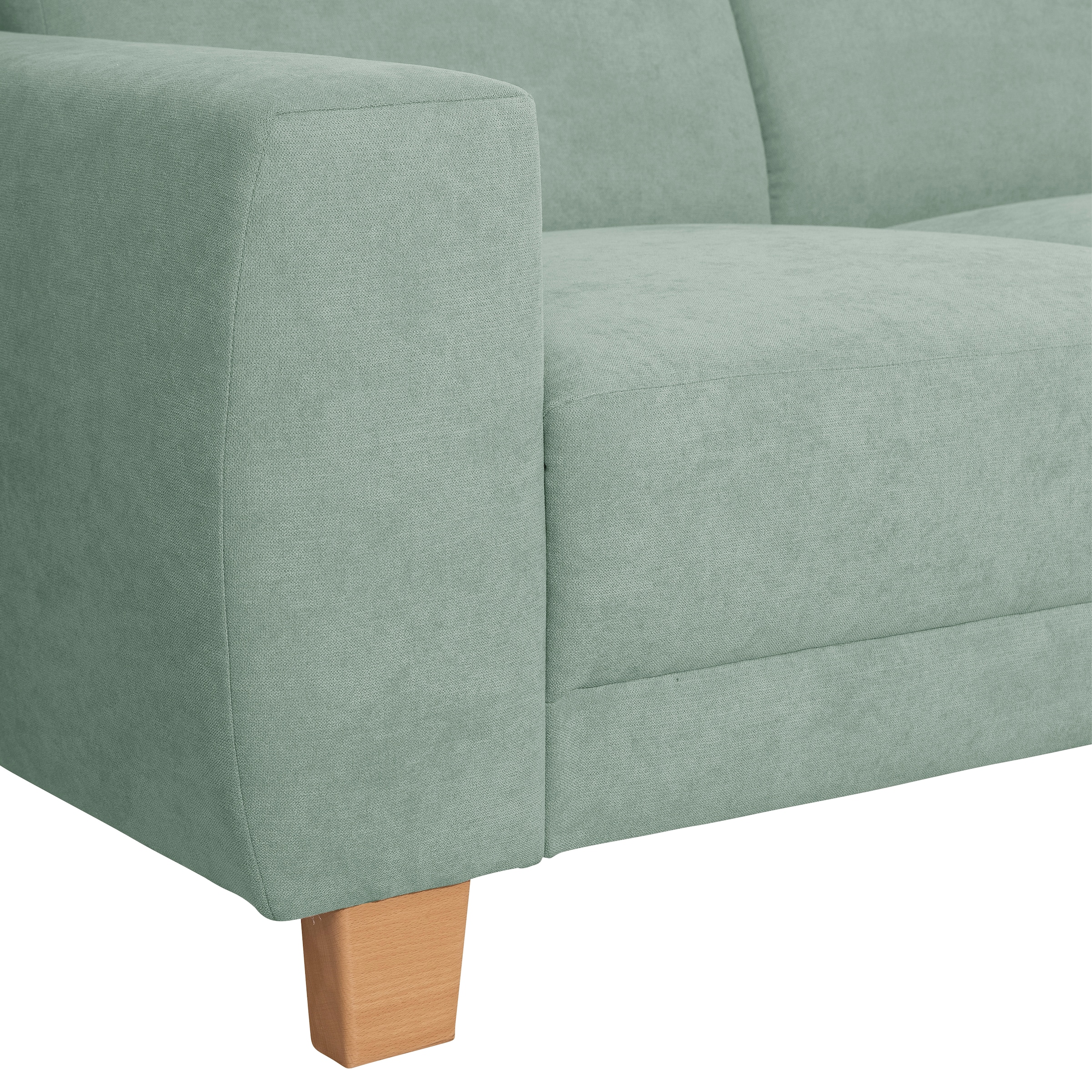 Max Winzer® Ecksofa »Blackpool modern, mittlere Sitzhärte mit hochwertiger Schaumpolsterung«, Lounge-Charakter durch niedrigen, leicht gewölbten Rücken