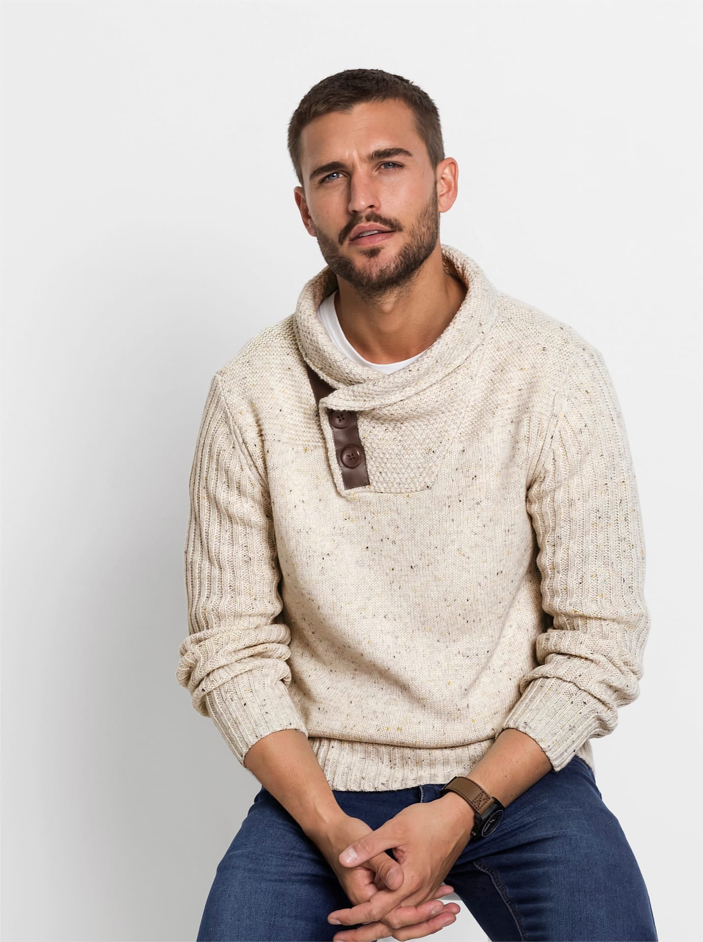 Image of Marco Donati Schalkragenpullover "Pullover"