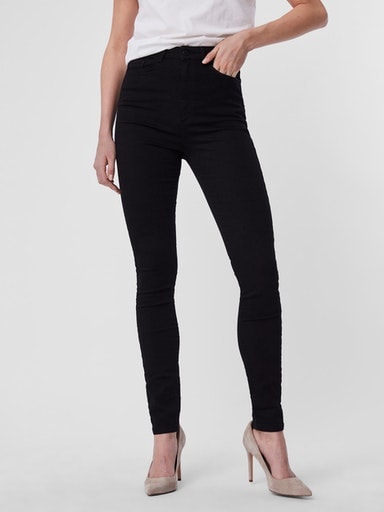Skinny-fit-Jeans »VMSANDRA SHR SKINNY JEANS BLACK NOOS«