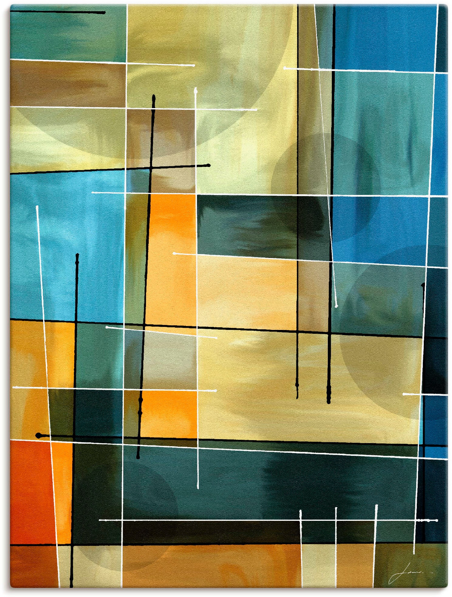 Image of Artland Wandbild »Gegenbalance I«, Muster, (1 St.), in vielen Grössen & Produktarten - Alubild / Outdoorbild für den Aussenbereich, Leinwandbild, Poster, Wandaufkleber / Wandtattoo auch für Badezimmer geeignet bei Ackermann Versand Schweiz