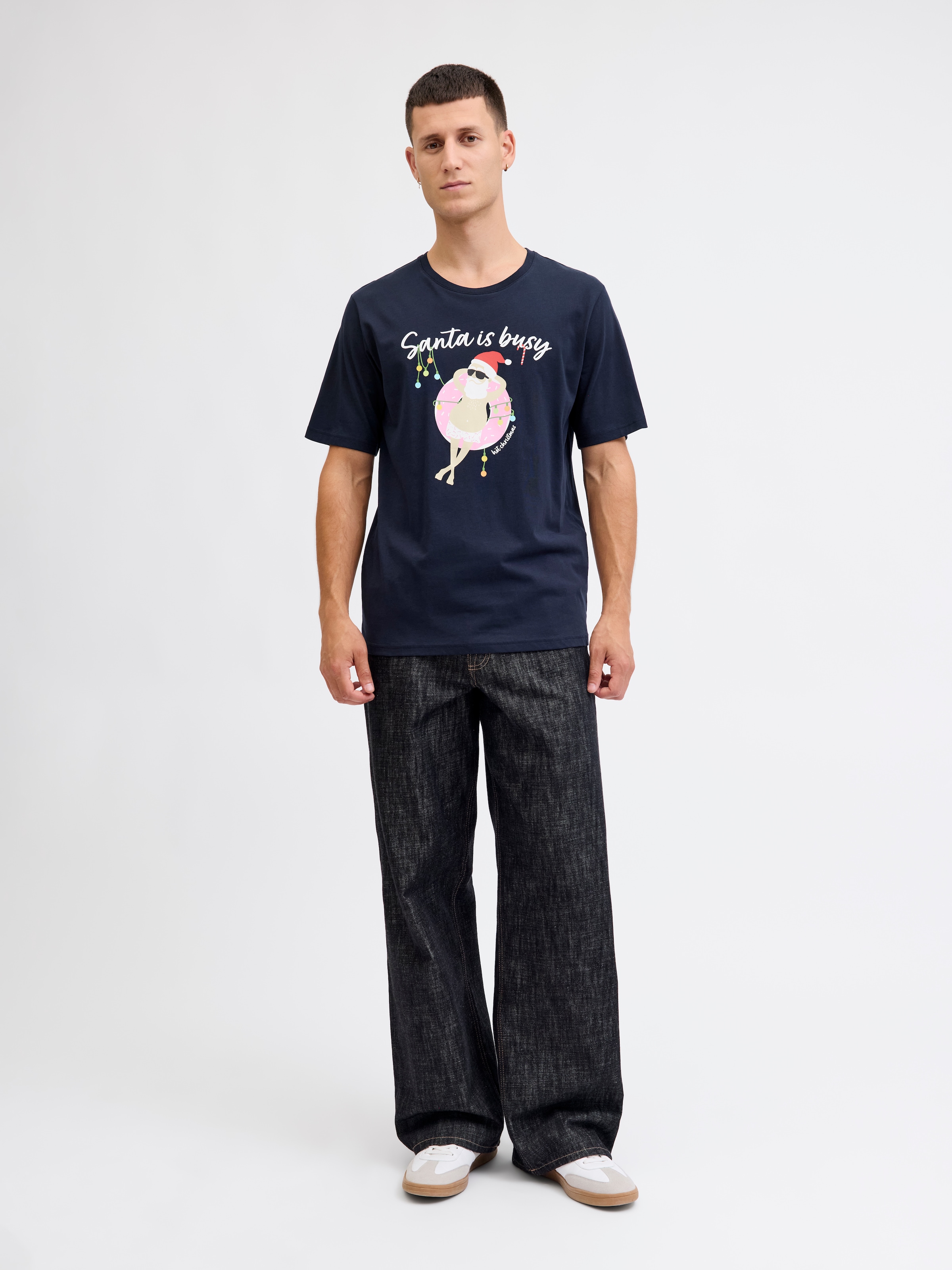 Jack & Jones Shirt à col rond »JJCHRISTMAS TEE SS CREW NECK XMAS« mit weihnachtlichem Druck