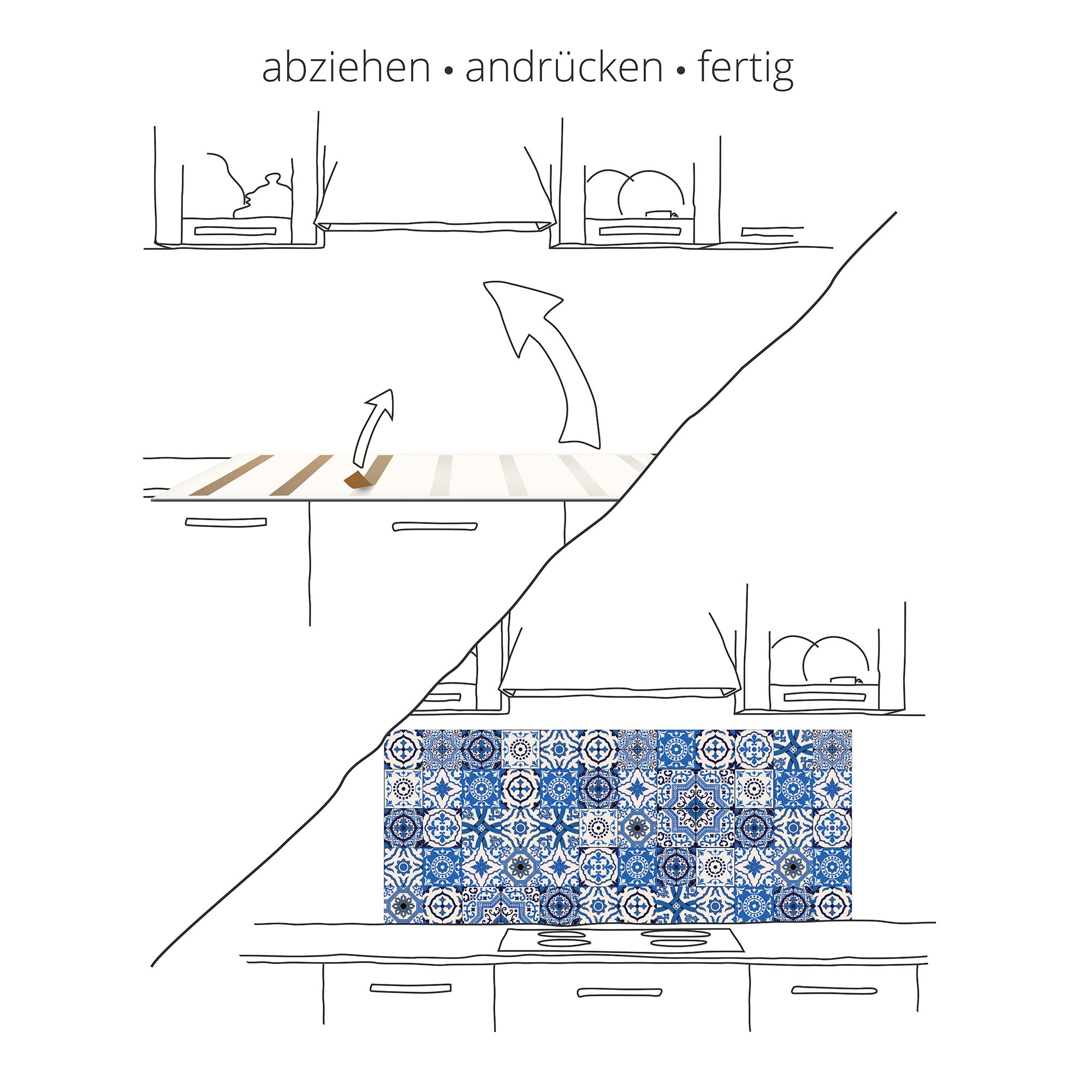 Artland Küchenrückwand »Schiefermauer«, (1 tlg.), Alu Spritzschutz mit Klebeband, einfache Montage