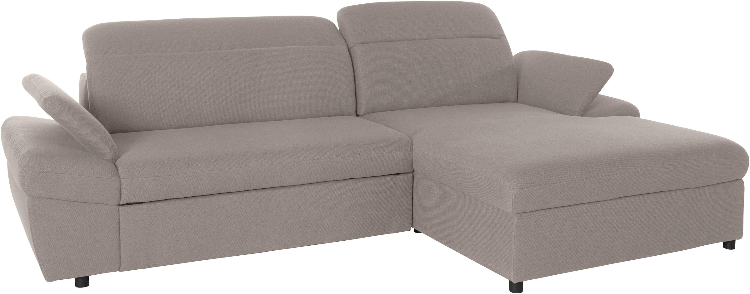 exxpo - sofa fashion Ecksofa »Kyoto, inkl. Kopfteil- und Armteilverstellung, hoher Sitzkomfort«, wahlweise mit Bettfunktion und Bettkasten, hochwertige Bezüge, L-Form