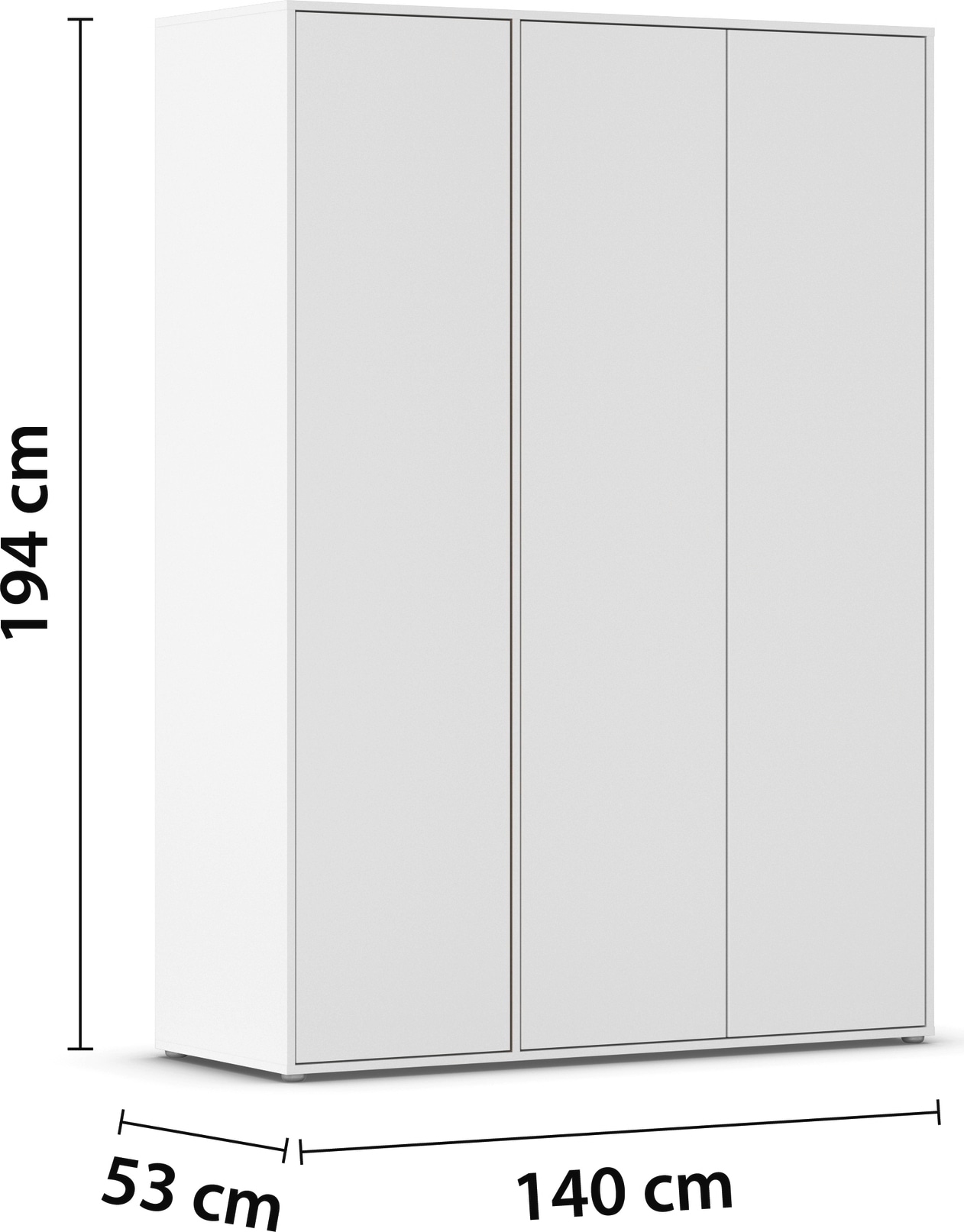 rauch Armoire à portes battantes »Kleiderschrank Schrank Garderobe Wäscheschrank NABILA viel Stauraum« En 3 configurations différentes BASIC/CLASSIC/PREMIUM,  en 2 largeurs avec fonction Push-to-Open TOPSELLER MADE IN GERMANY