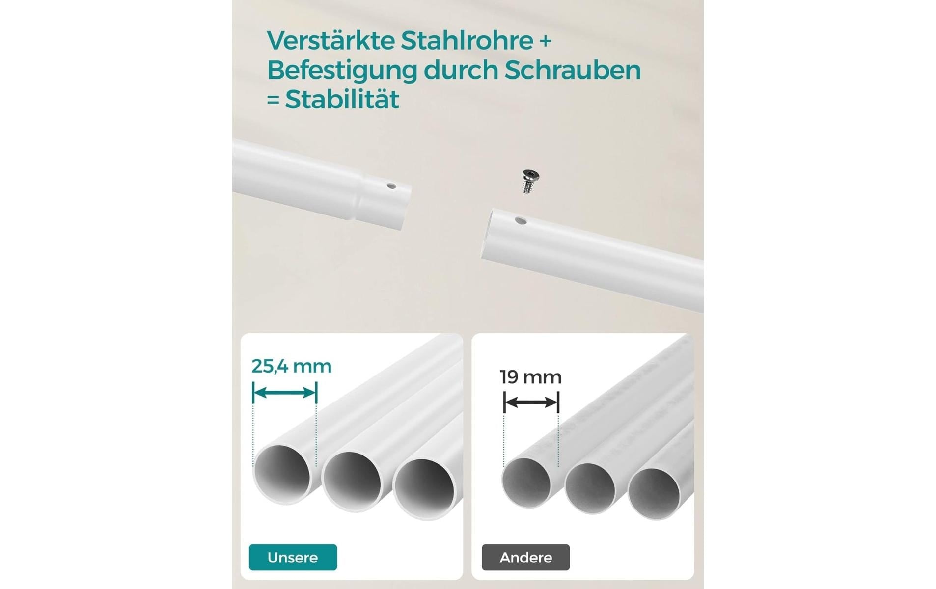 SONGMICS Kleiderständer »mit Rädern White«