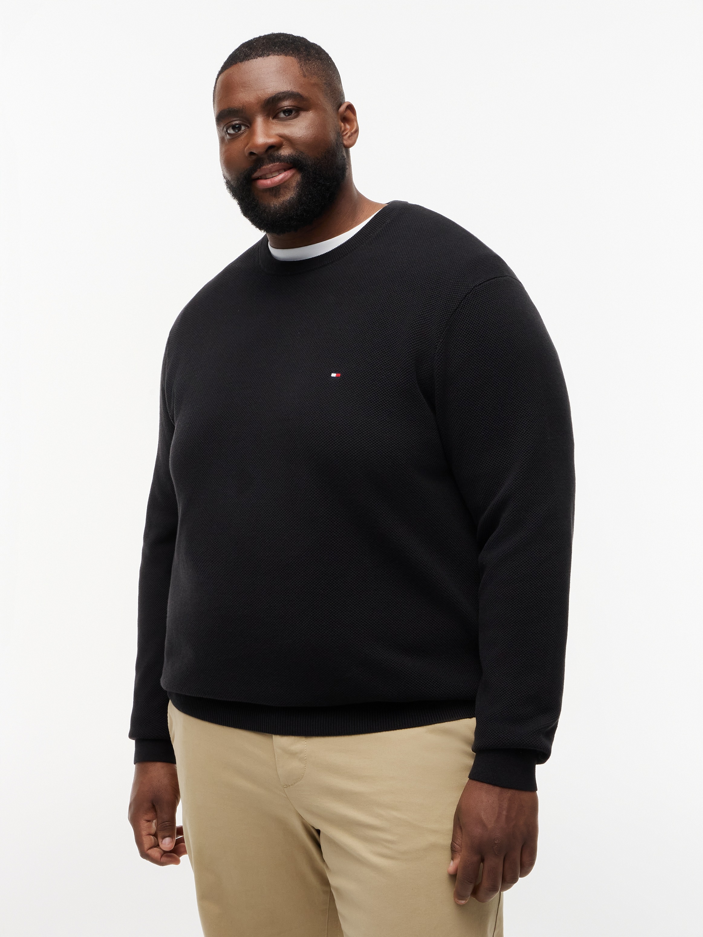 Image of Tommy Hilfiger Big & Tall Rundhalspullover "ESSENTIAL STRUCTURE CREW NECK" Grosse Grössen, regular fit