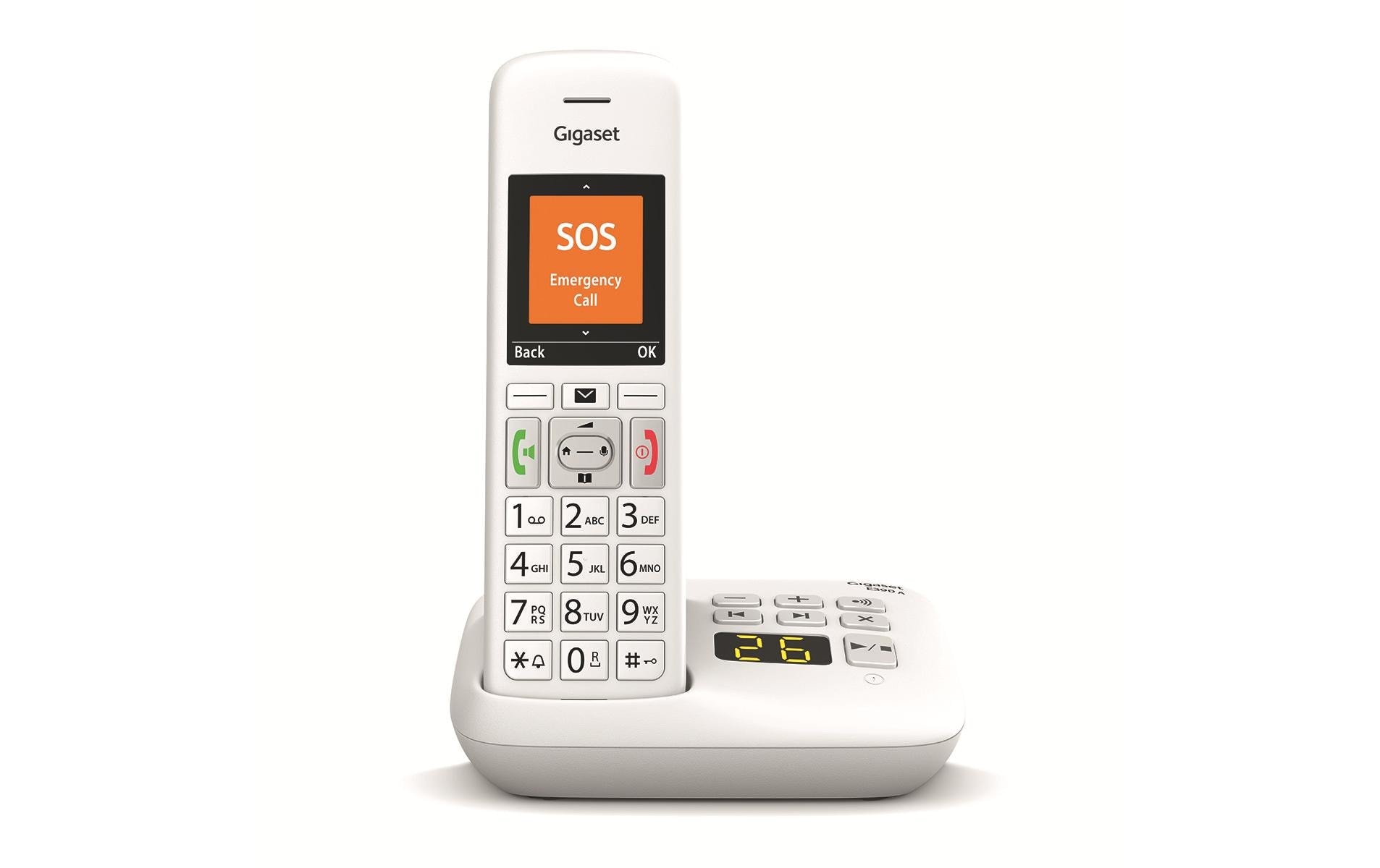 Gigaset Schnurloses DECT-Telefon »Gigaset E390 A weiss«