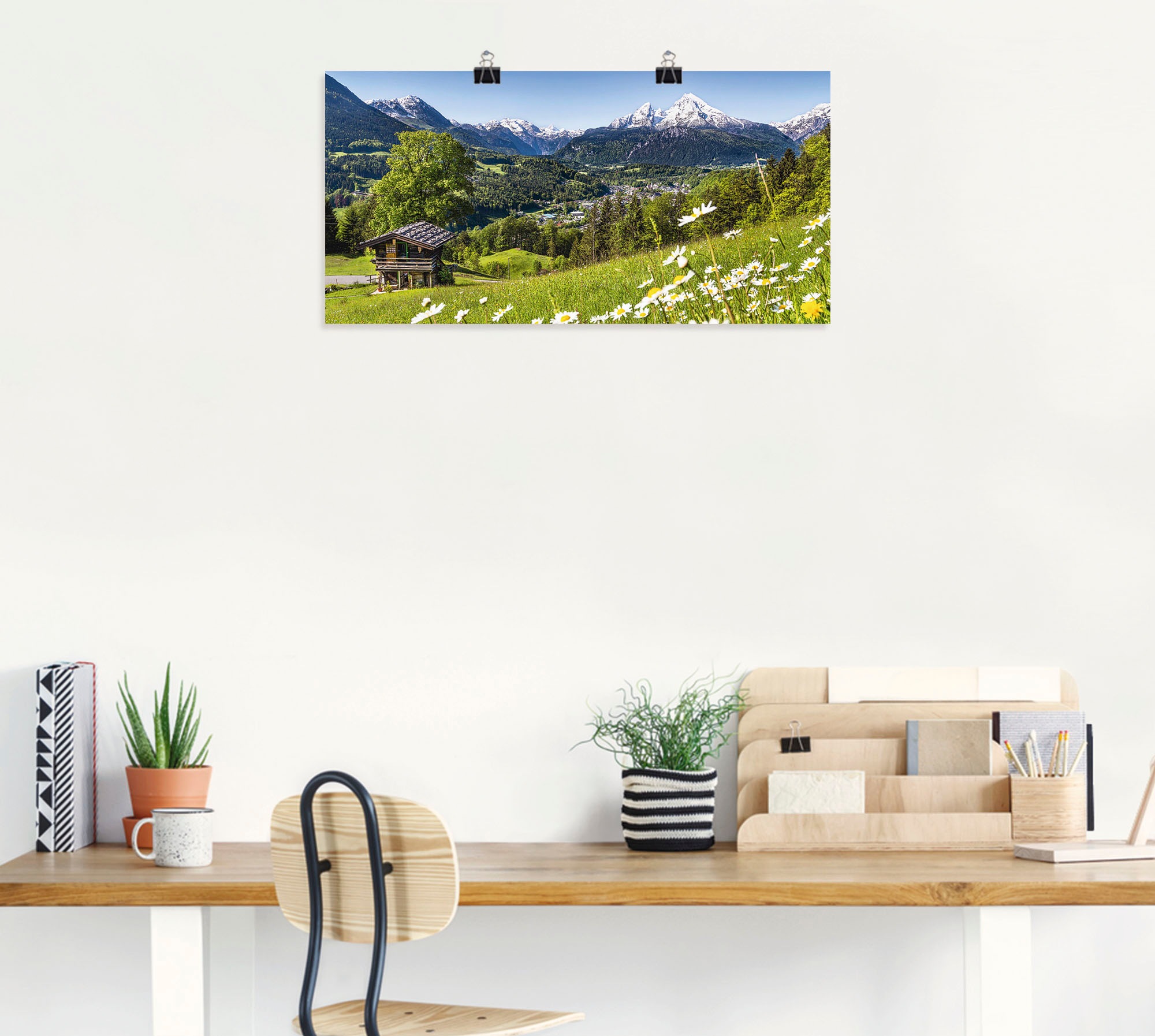 Artland Wandbild »Landschaft in den Bayerischen Alpen«, Berge, (1 St.), als Alubild, Outdoorbild, Leinwandbild, Poster, Wandaufkleber