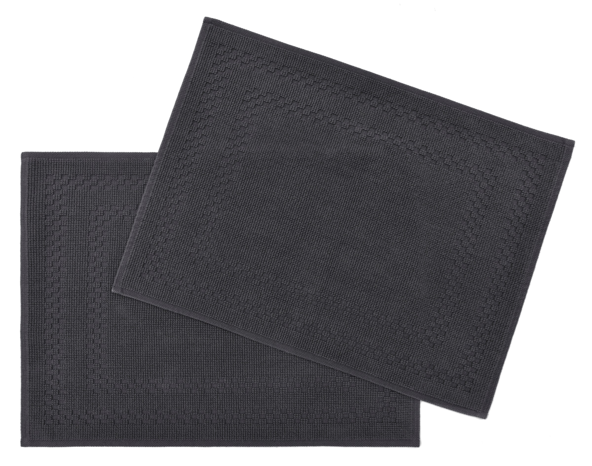 Image of GOODproduct Badematte "Regona, 2 tlg. Hotelmatten-Set, 50x70 cm" Höhe 5 mm rutschhemmend beschichtet schnell trocknend 2-teiliges Set, schwere Qualität, Badematten Set, 100% Baumwolle