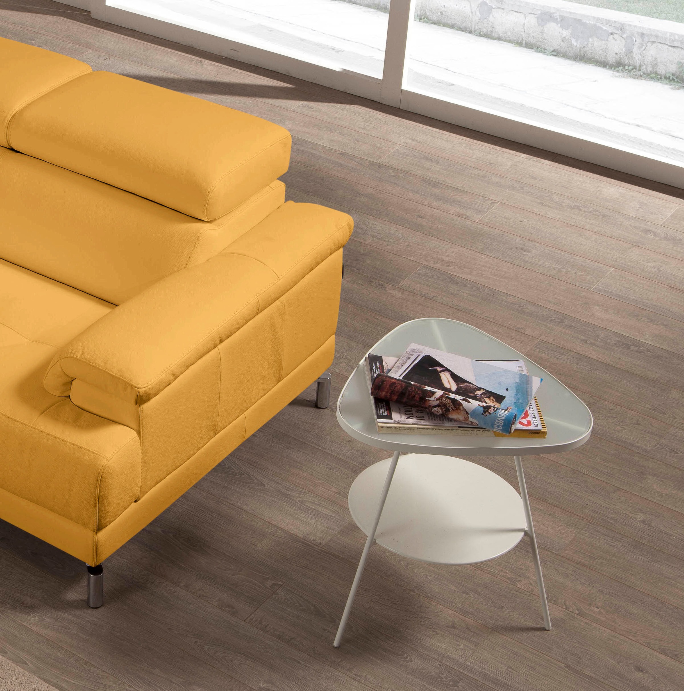 Egoitaliano Ecksofa »Soul, Design und Sitzkomfort auf hohem Niveau, tolle Details, L-Form«, mit Recamiere, inkl. Kopfteilverstellung