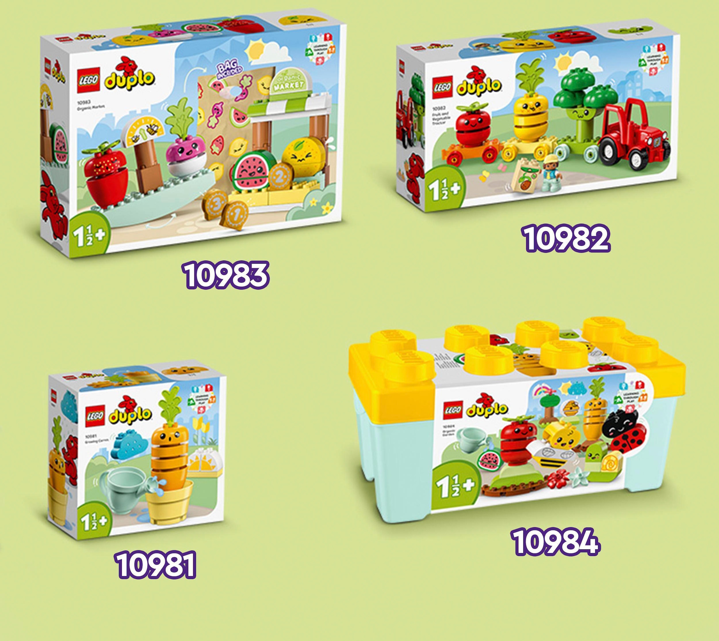 ligne (10982), (19 St.) Acheter ✌ First«, en Gemüse-Traktor und LEGO® LEGO® DUPLO »Obst- Konstruktionsspielsteine My