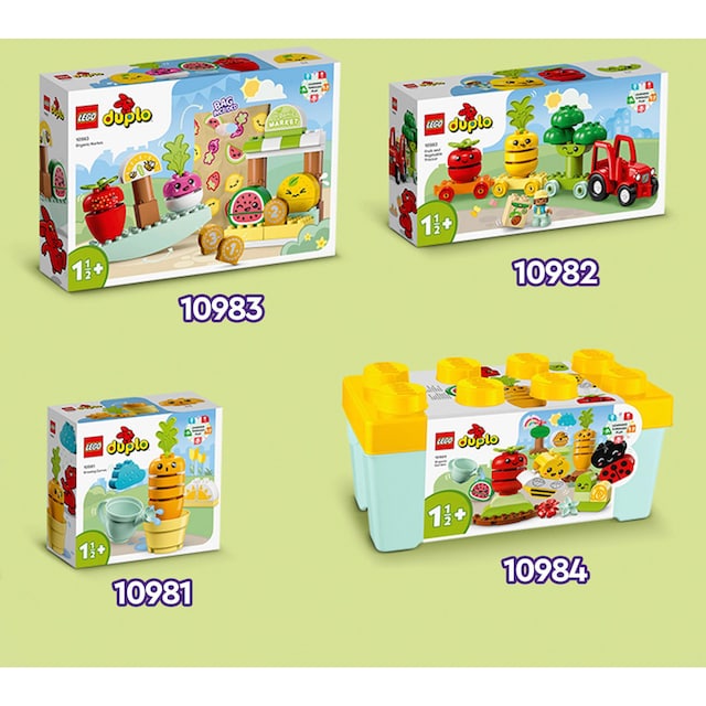 ✌ LEGO® Konstruktionsspielsteine »Obst- und Gemüse-Traktor (10982), LEGO®  DUPLO My First«, (19 St.) Acheter en ligne