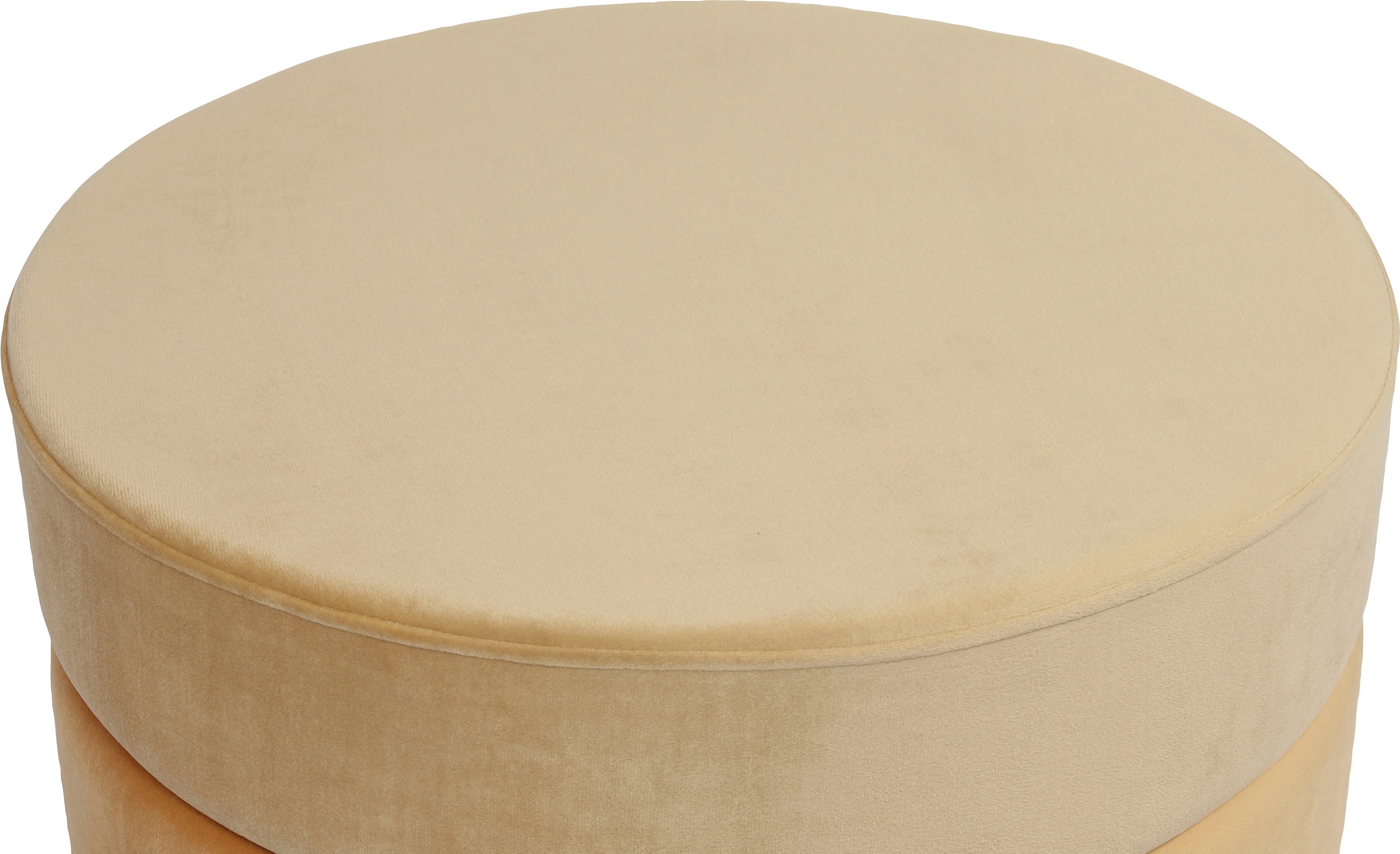 Kayoom Sitzhocker »Hocker Elyse, Edler Touch durch goldfarbenenen Sockel«, (1 St.), samtweich, hochwertig, Perfekt aufeinander abgestimmte Farben