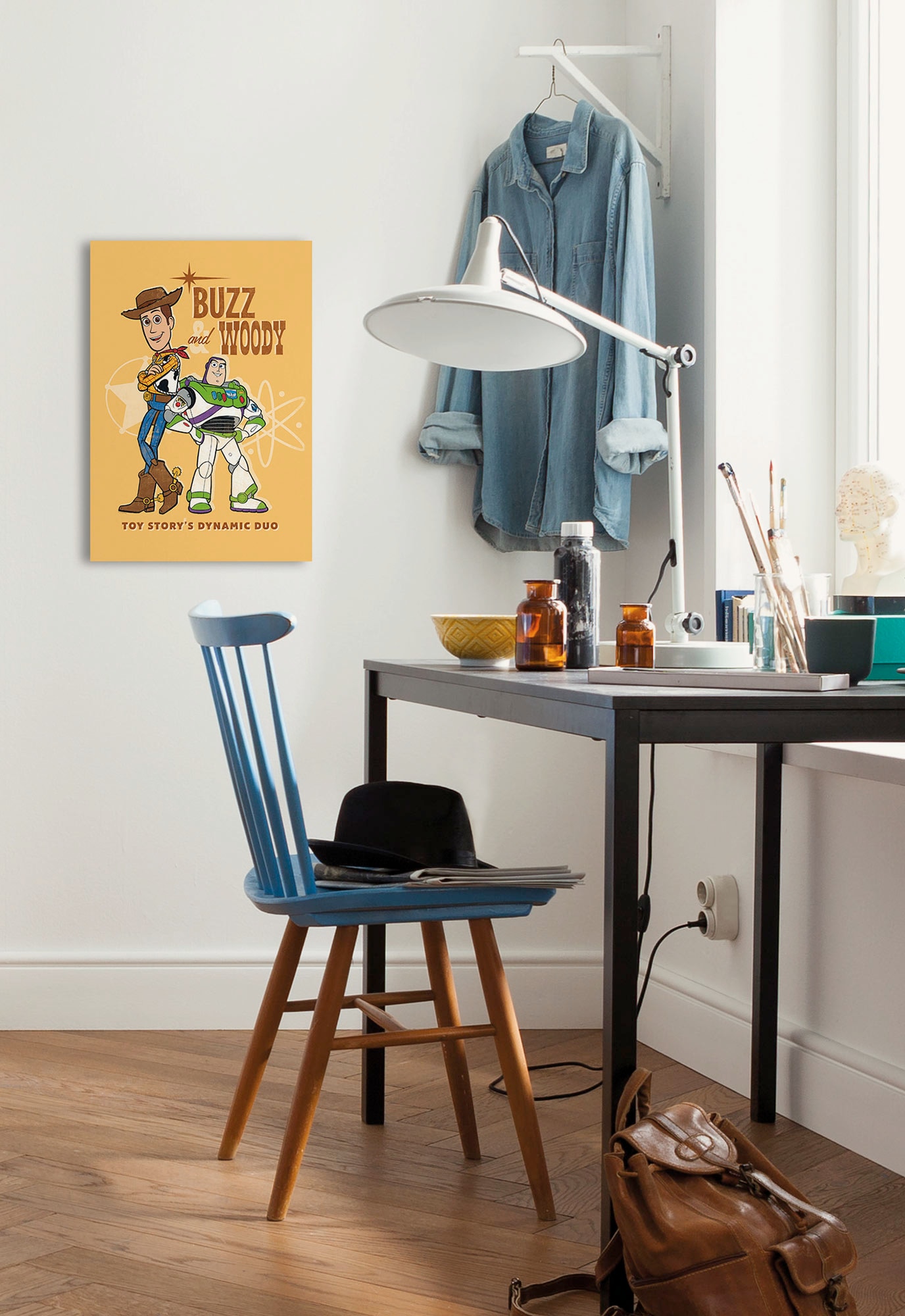 Image of Komar Leinwandbild "Disney and Pixar Toy Story Buzz and Woody" Disney 1 Stk. tlg. 40 x 60 cm (Breite x Höhe) - Kinderzimmer, Dekoration