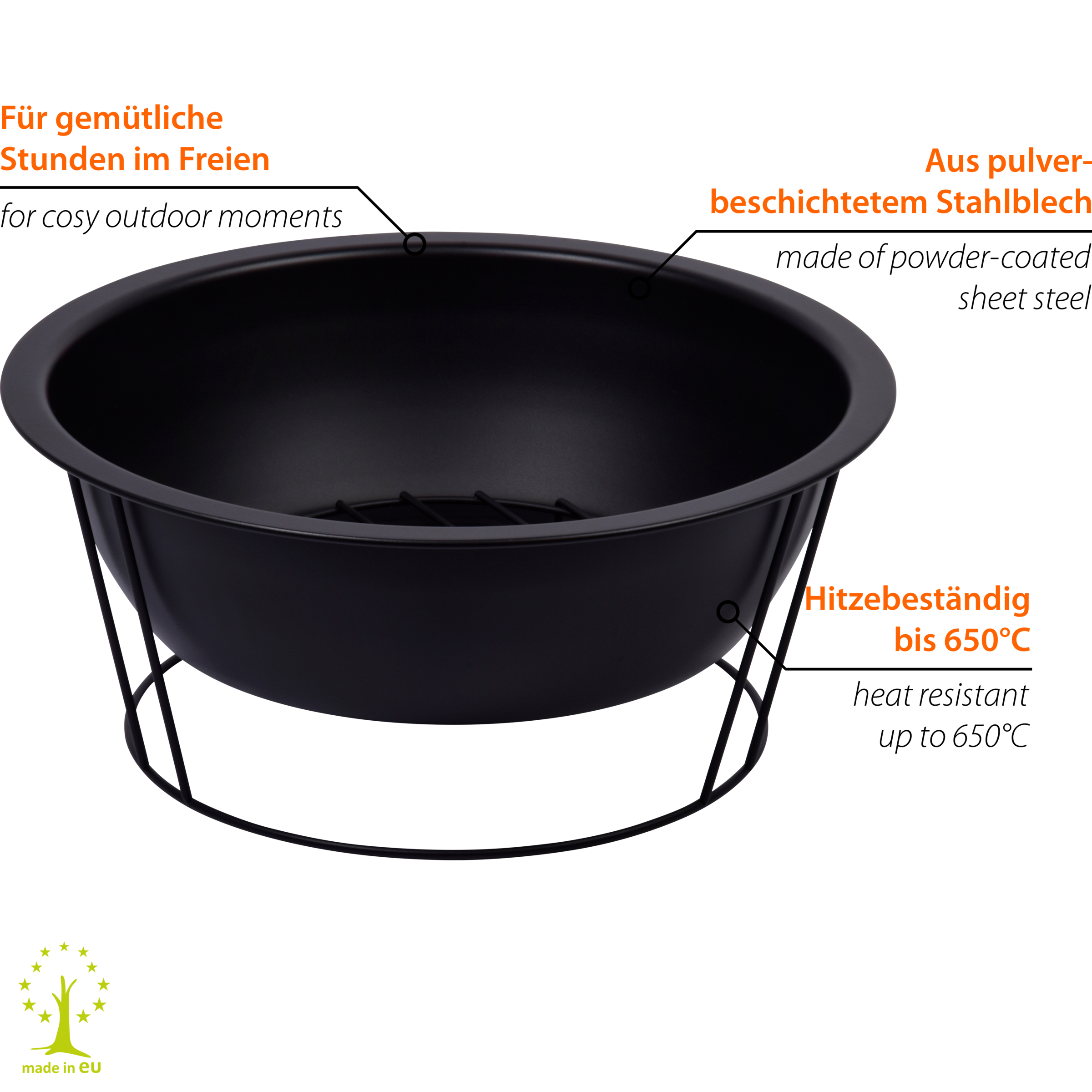 dobar Panier à feu BxLxH: 52x52x23 cm